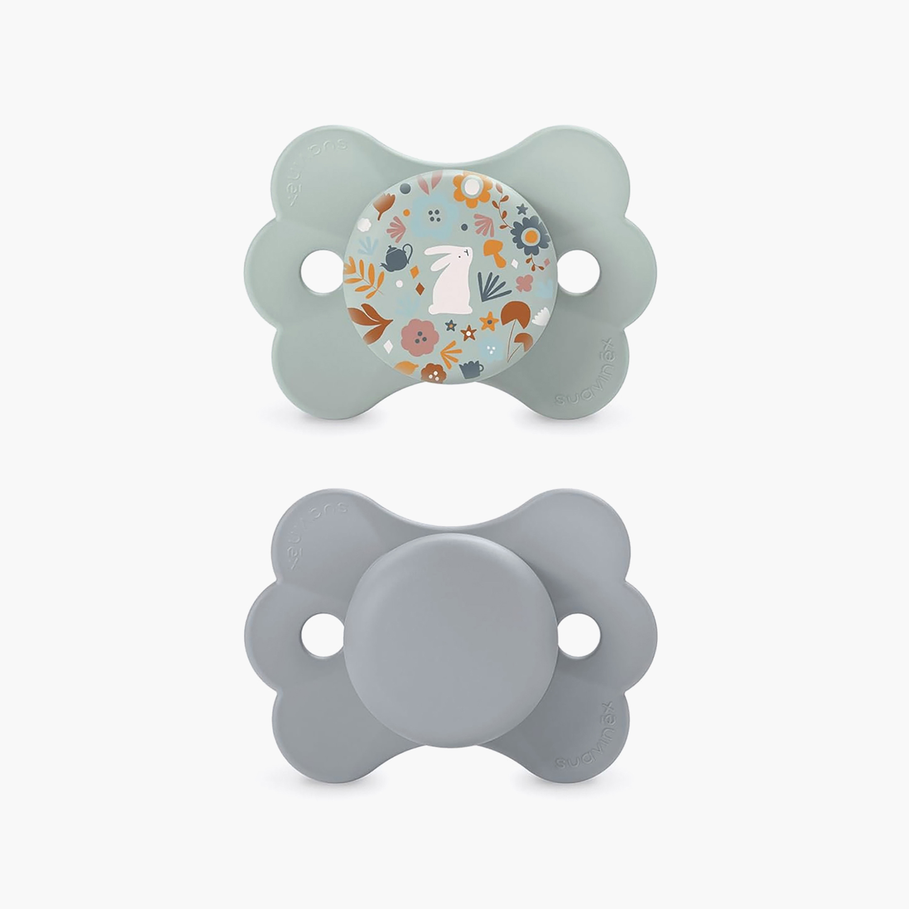 Pack of 2 Suavinex Wonder Butterfly Baby Pacifier with Silicone Teat, 0-12 months-baby-feeding-pacifiers-image-1