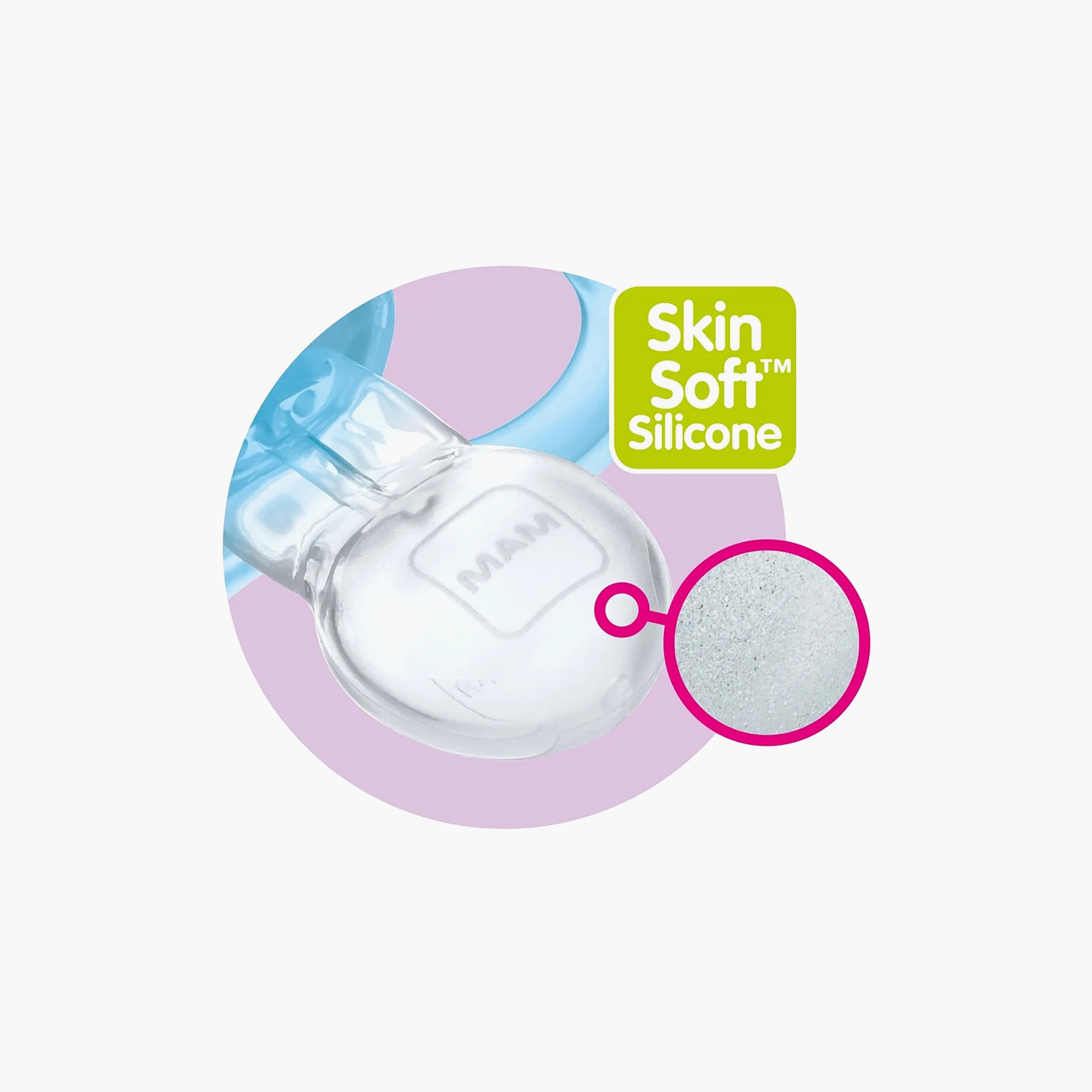 طقم لهايات أطفال قطعتين بحلمة مرنة من مام - 6 أشهر-baby-feeding-pacifiers-image-7