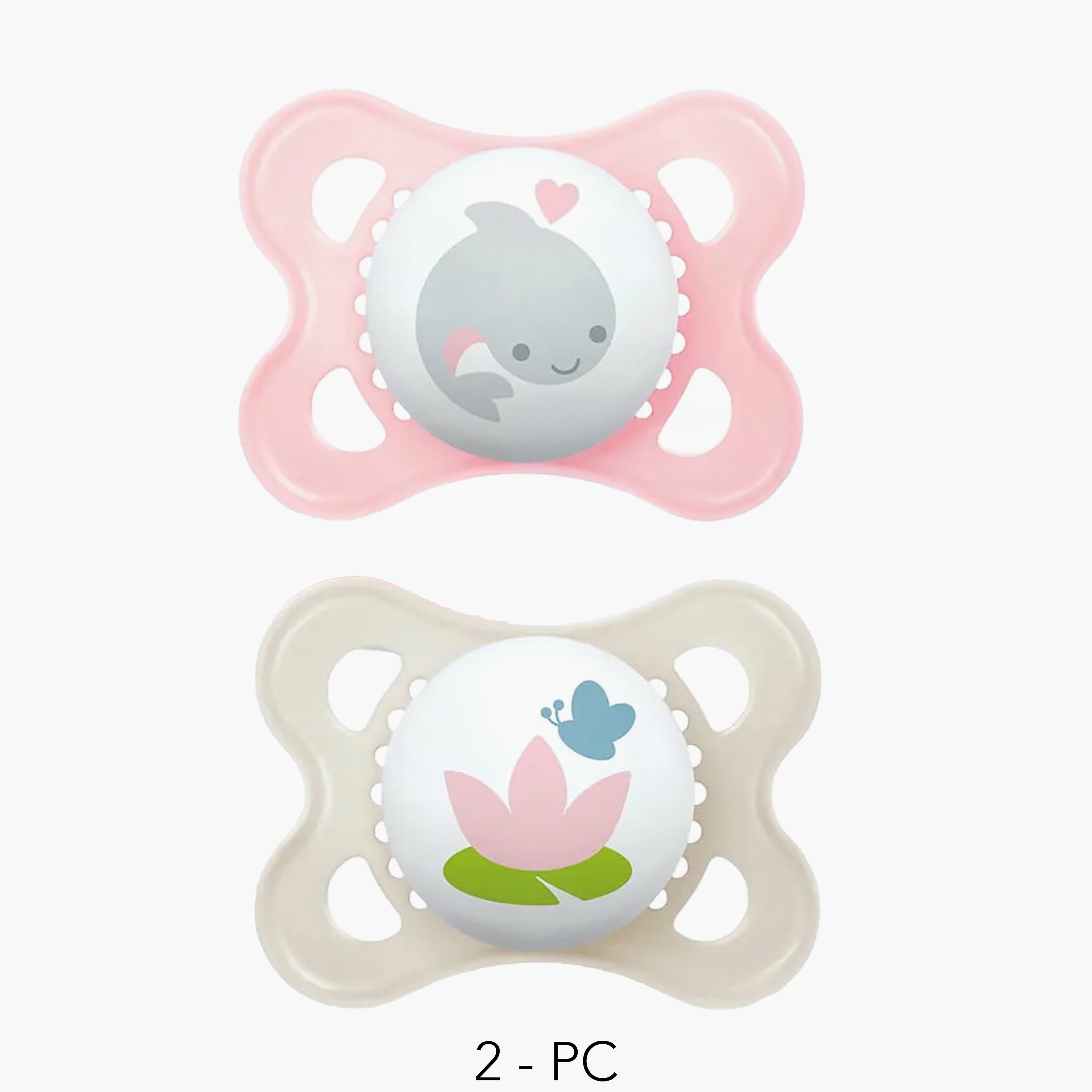 طقم لهايات بتصميم مضيء في الظلام قطعتين من مام - شهران فأكثر-baby-feeding-pacifiers-image-1