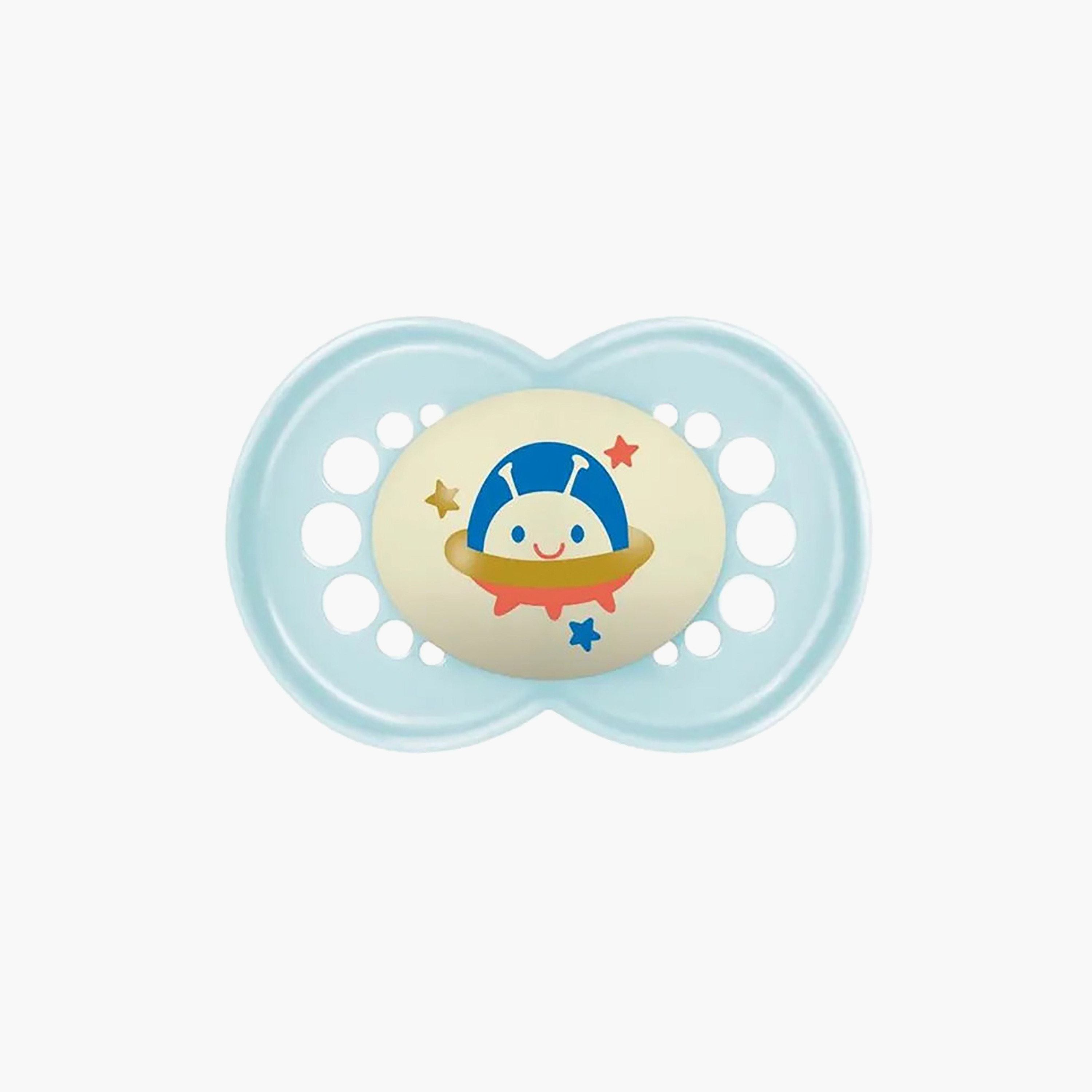 طقم لهايات أطفال قطعتين بتصميم يضيء في الظلام من مام - 16 شهرًا فأكثر-baby-feeding-pacifiers-image-3