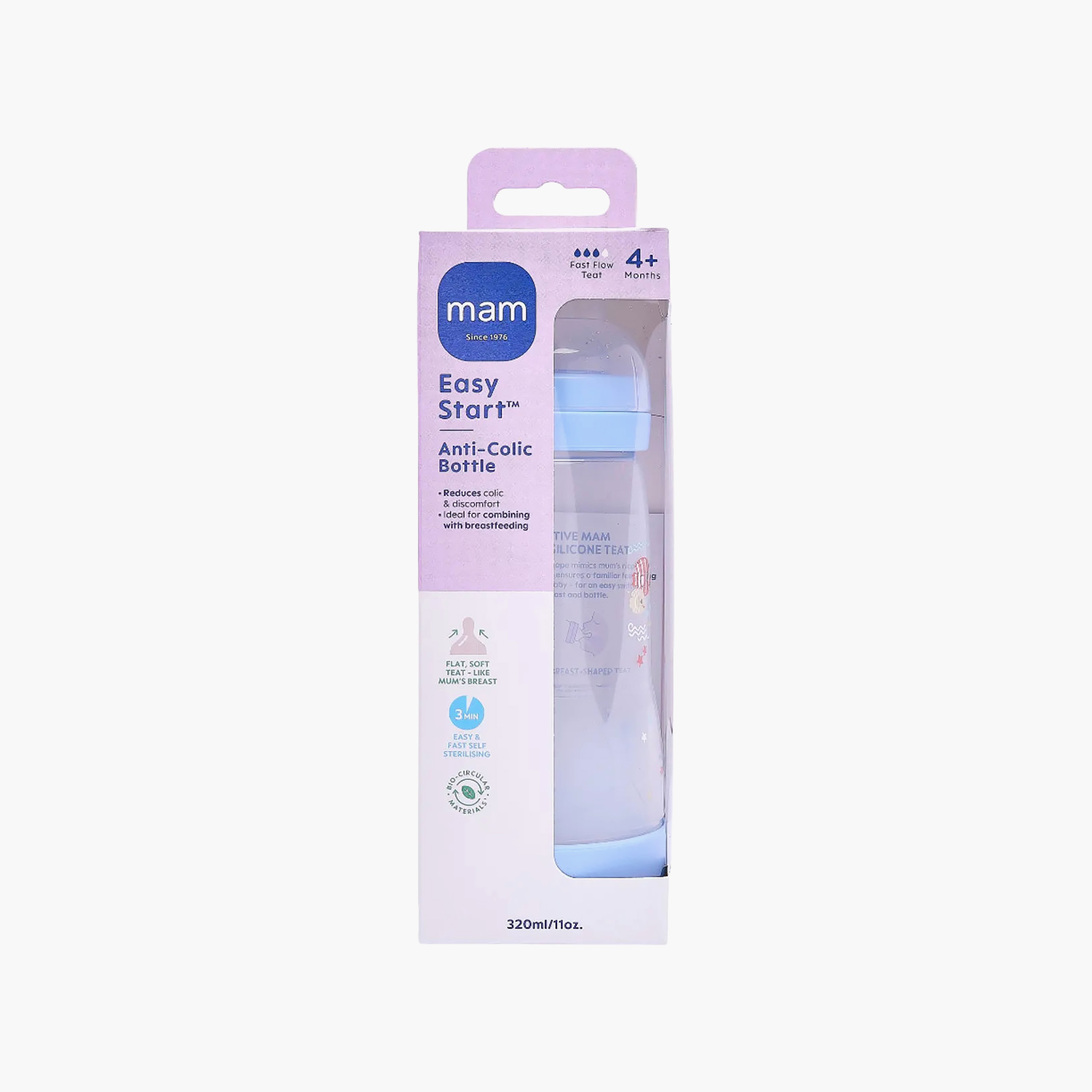 MAM Easy Start Anti-Colic Bottle, Self-Sterilising, Teat 3 - 320ml-baby-feeding-feedingbottles-bottlesandteats-image-7