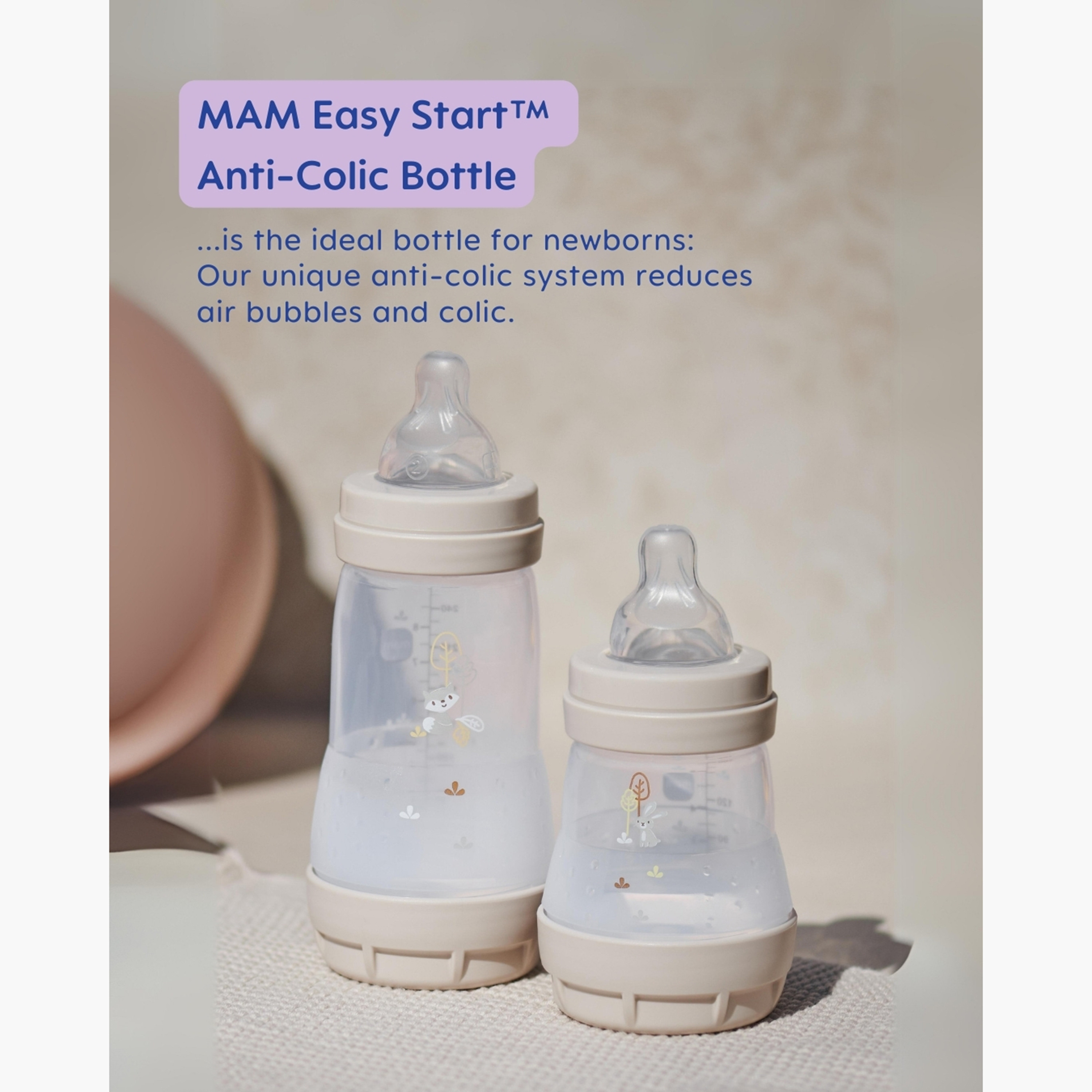MAM Easy Start Anti Colic Feeding Bottle Set - Pack of 2, 260 ml-baby-feeding-feedingbottles-bottlesandteats-image-2
