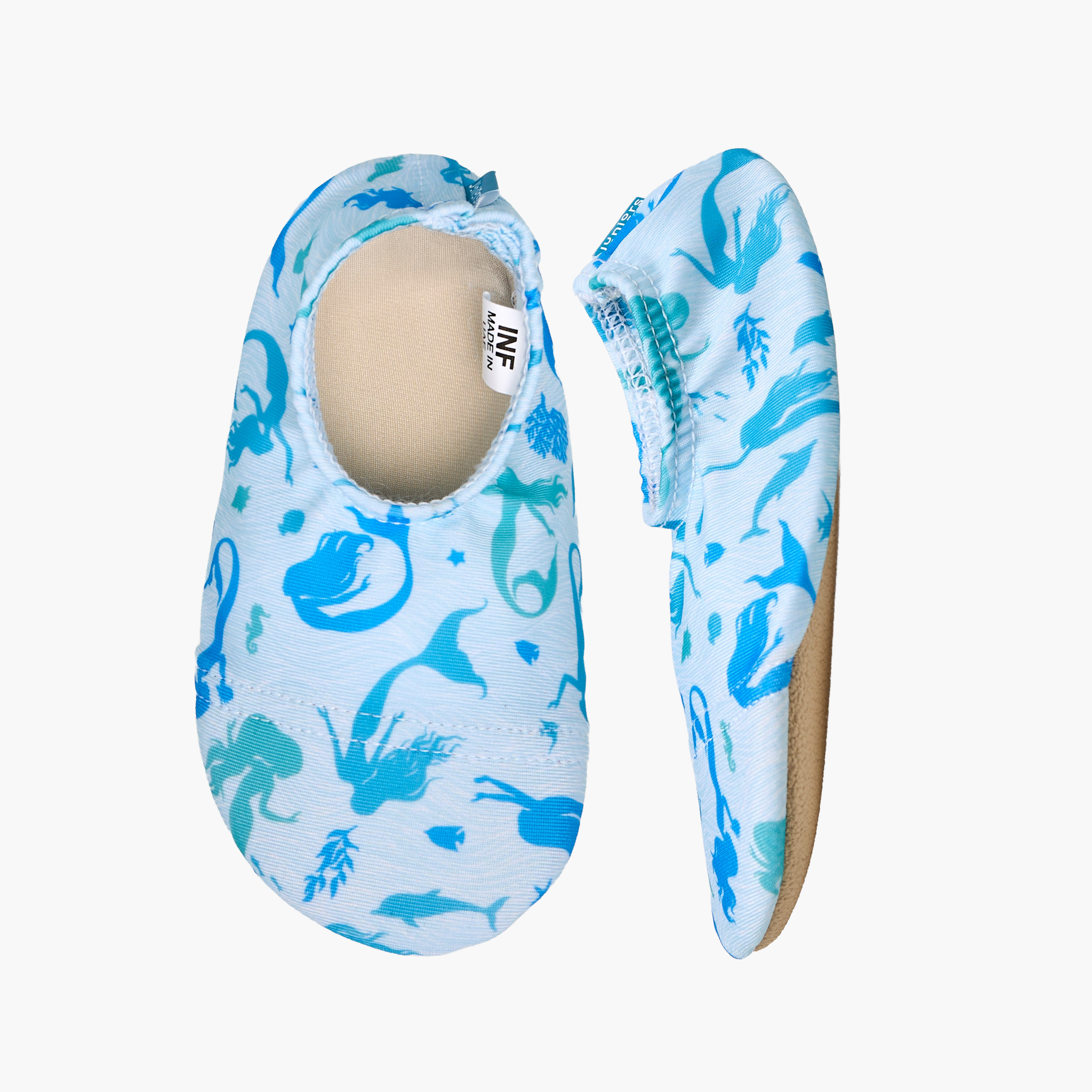 Juniors Girls Mermaid Print Slip-On Pool Shoes-baby-girls-clothing-swimwear-image-1