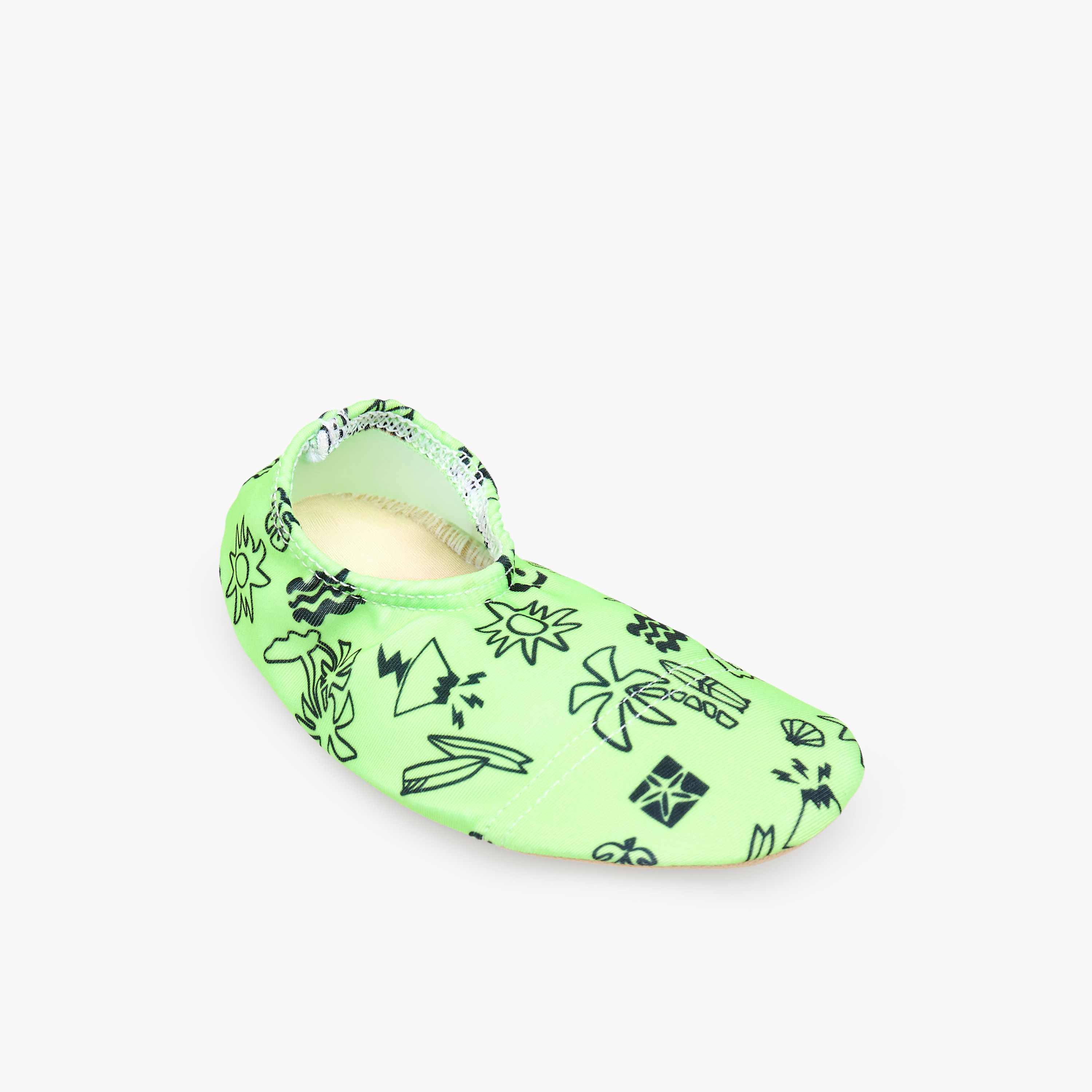 Juniors Boys Beach Print Slip-On Pool Shoes-baby-boys-clothing-swimwear-image-2