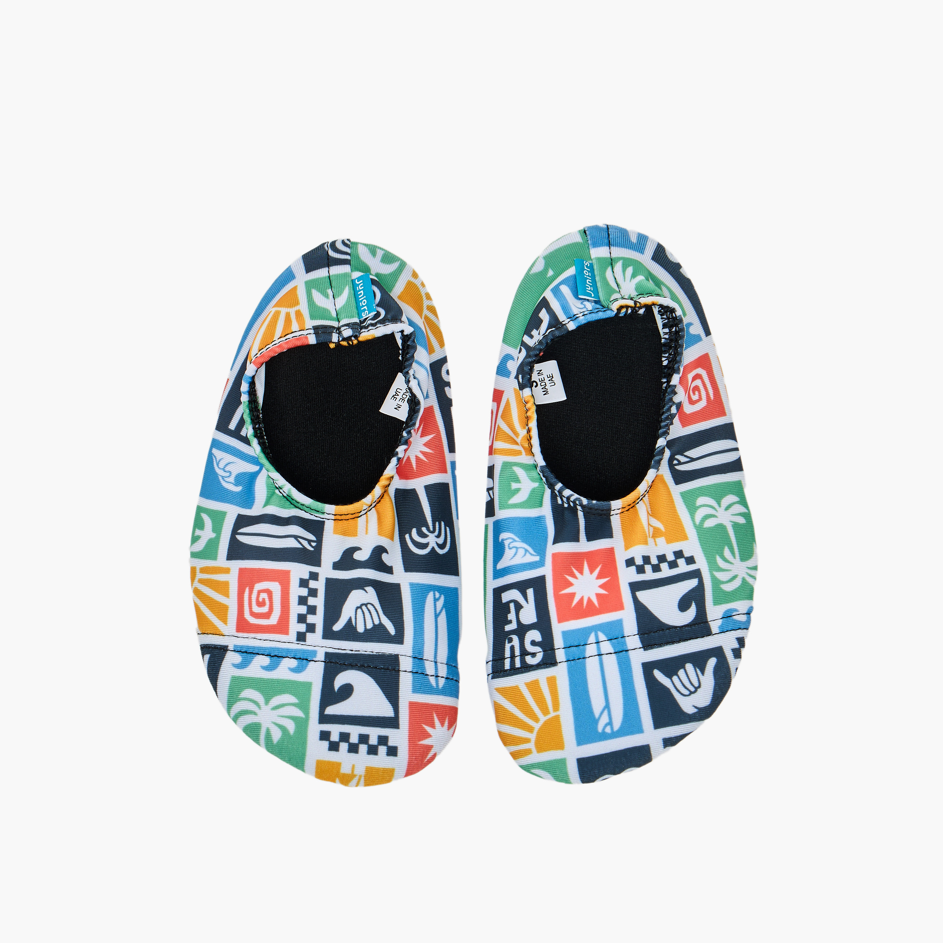 Juniors Boys Surfer Print Pool Shoes-boys-clothing-swimwear-image-1