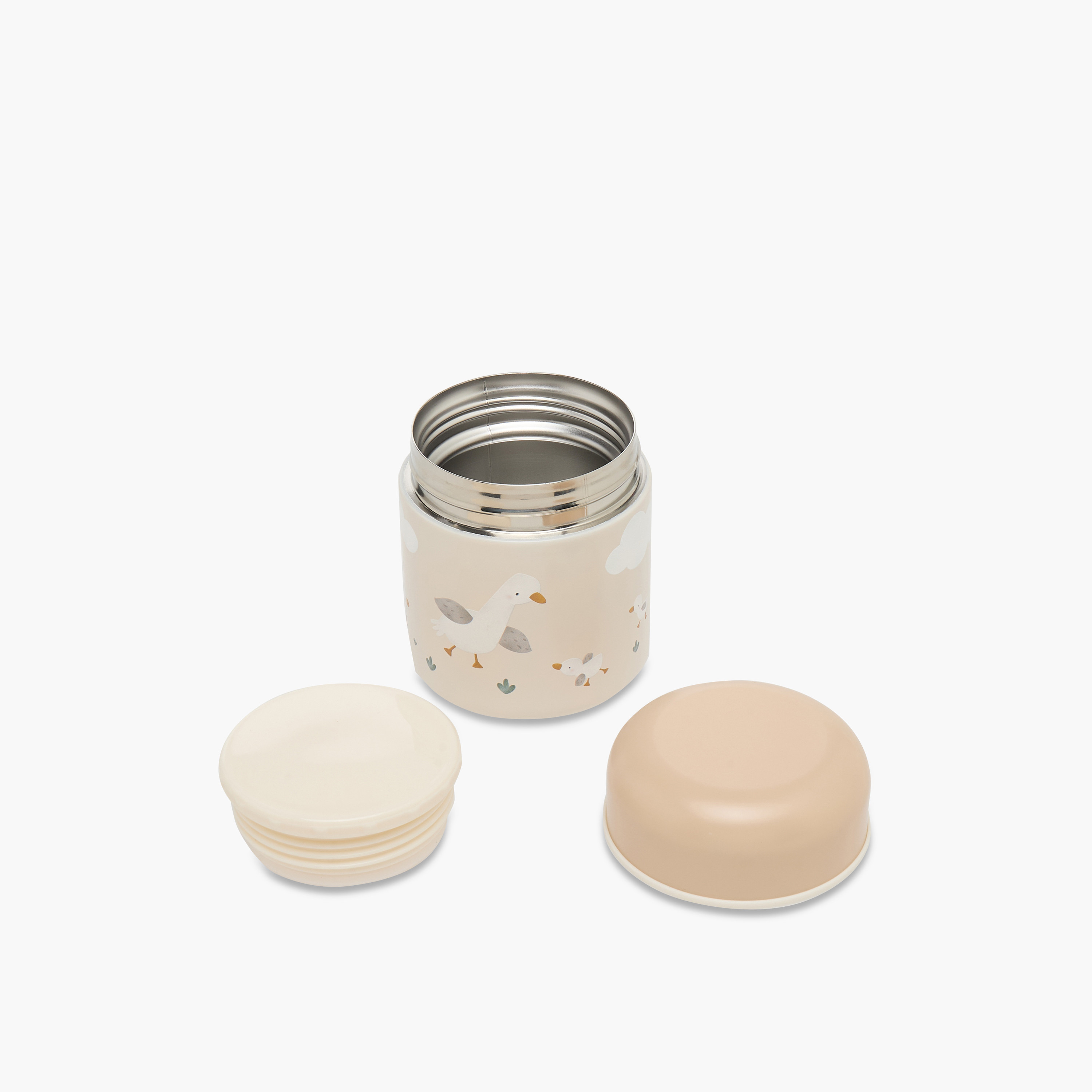 Giggles Bunny Print Food Jar for Girls with Screw Lid - 290 ml-school-lunchessentials-lunchboxes-image-5