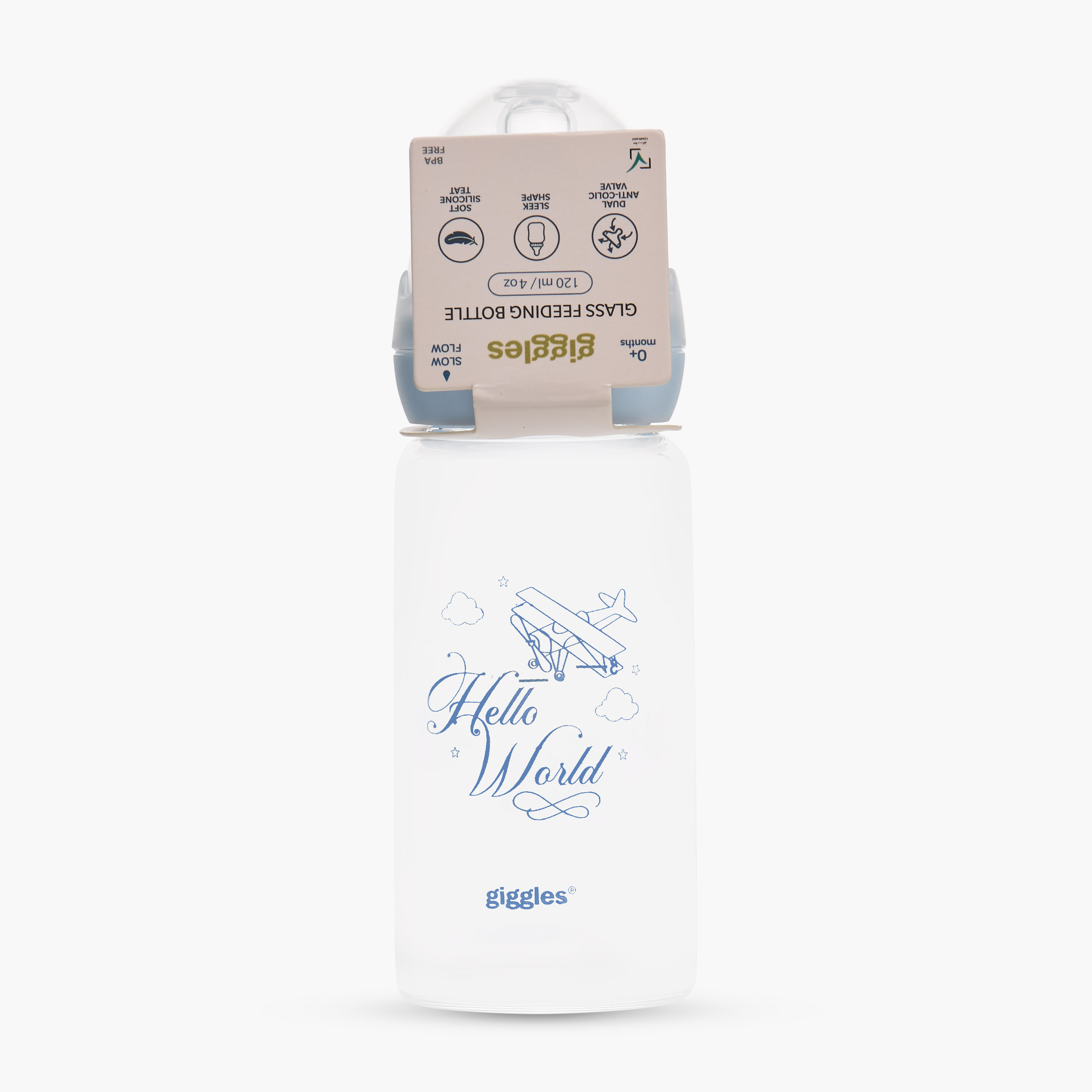 قارورة رضاعة مضادة للمغص من جيجلز - 120 مل-baby-feeding-feedingbottles-bottlesandteats-image-9