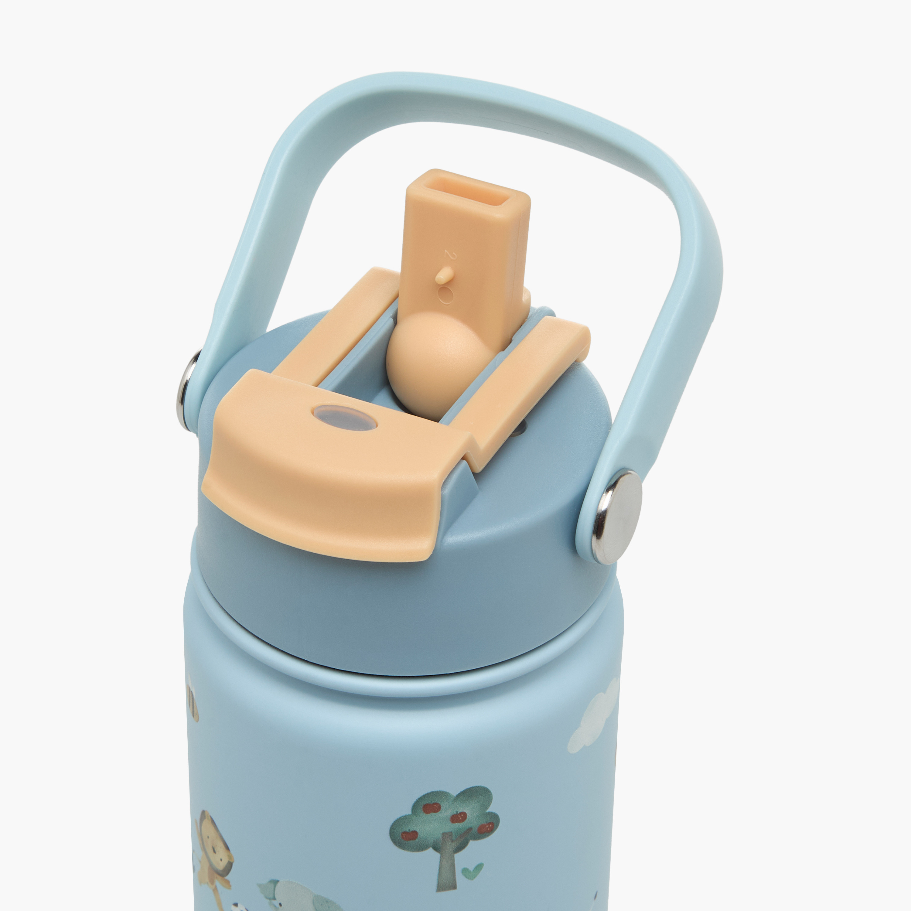 قارورة مياه من الستانلس ستيل بطبعة مع فوهة قابلة للفتح ومقبض حمل من جيجلز - 300 مل-school-waterbottles-image-6