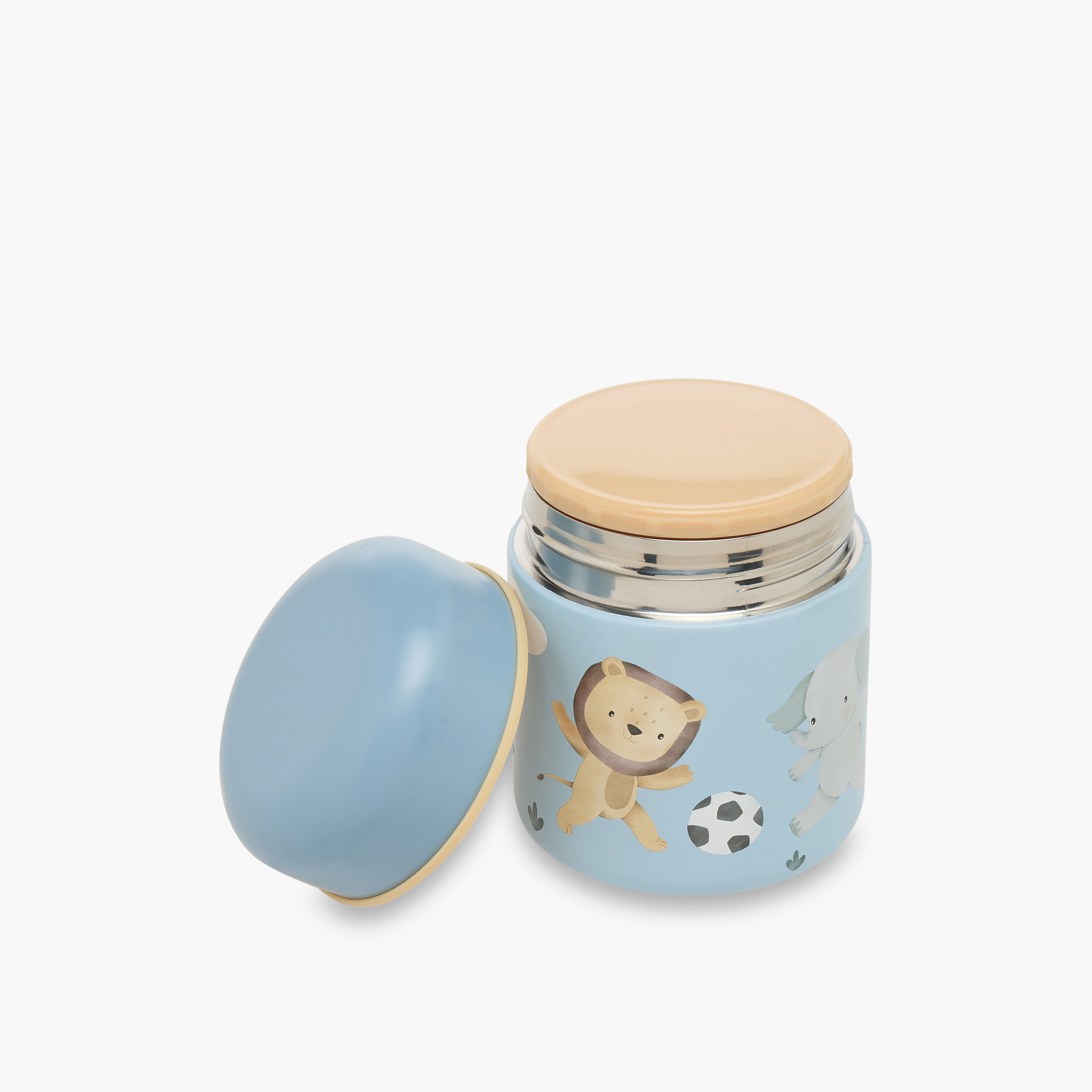 جرة طعام بطبعات أرنب وغطاء لولبي للبنات من جيجلز - 290 مل-school-lunchessentials-lunchboxes-image-2