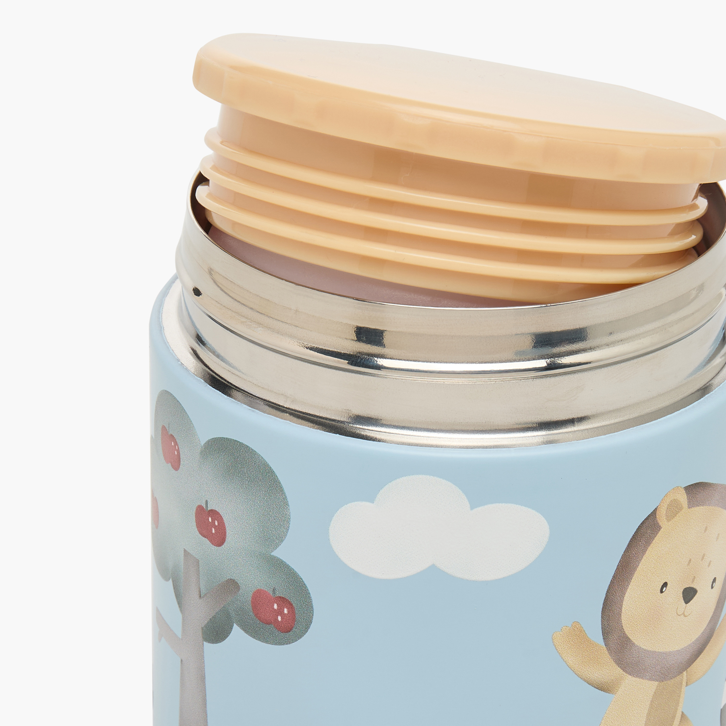 جرة طعام بطبعات أرنب وغطاء لولبي للبنات من جيجلز - 290 مل-school-lunchessentials-lunchboxes-image-4