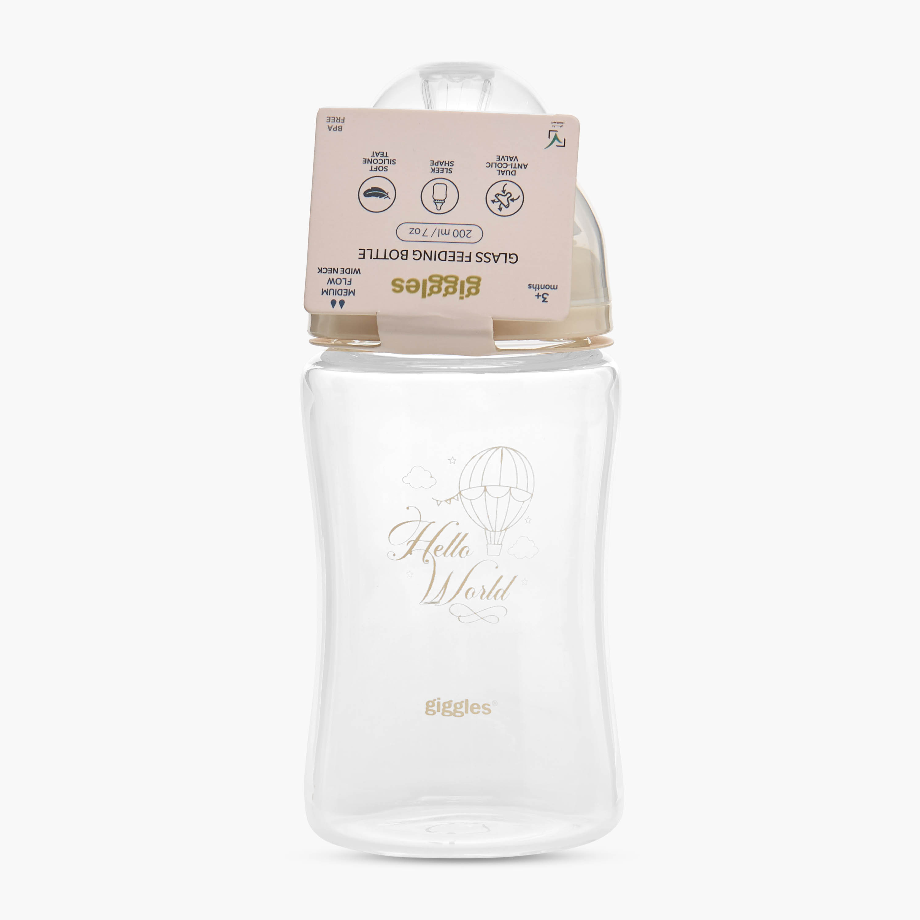 رضّاعة مضادة للمغص من جيجلز - 200 مل-baby-feeding-feedingbottles-bottlesandteats-image-9
