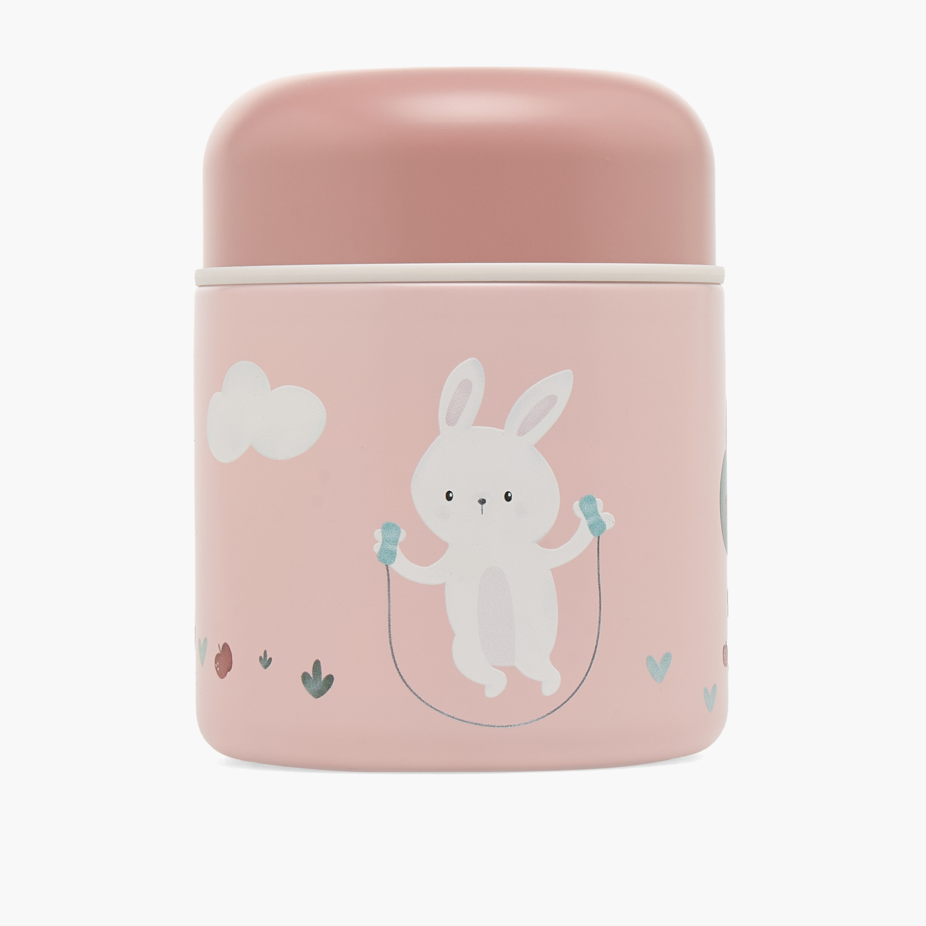 Giggles Bunny Print Food Jar for Girls with Screw Lid - 290 ml-school-lunchessentials-lunchboxes-image-1