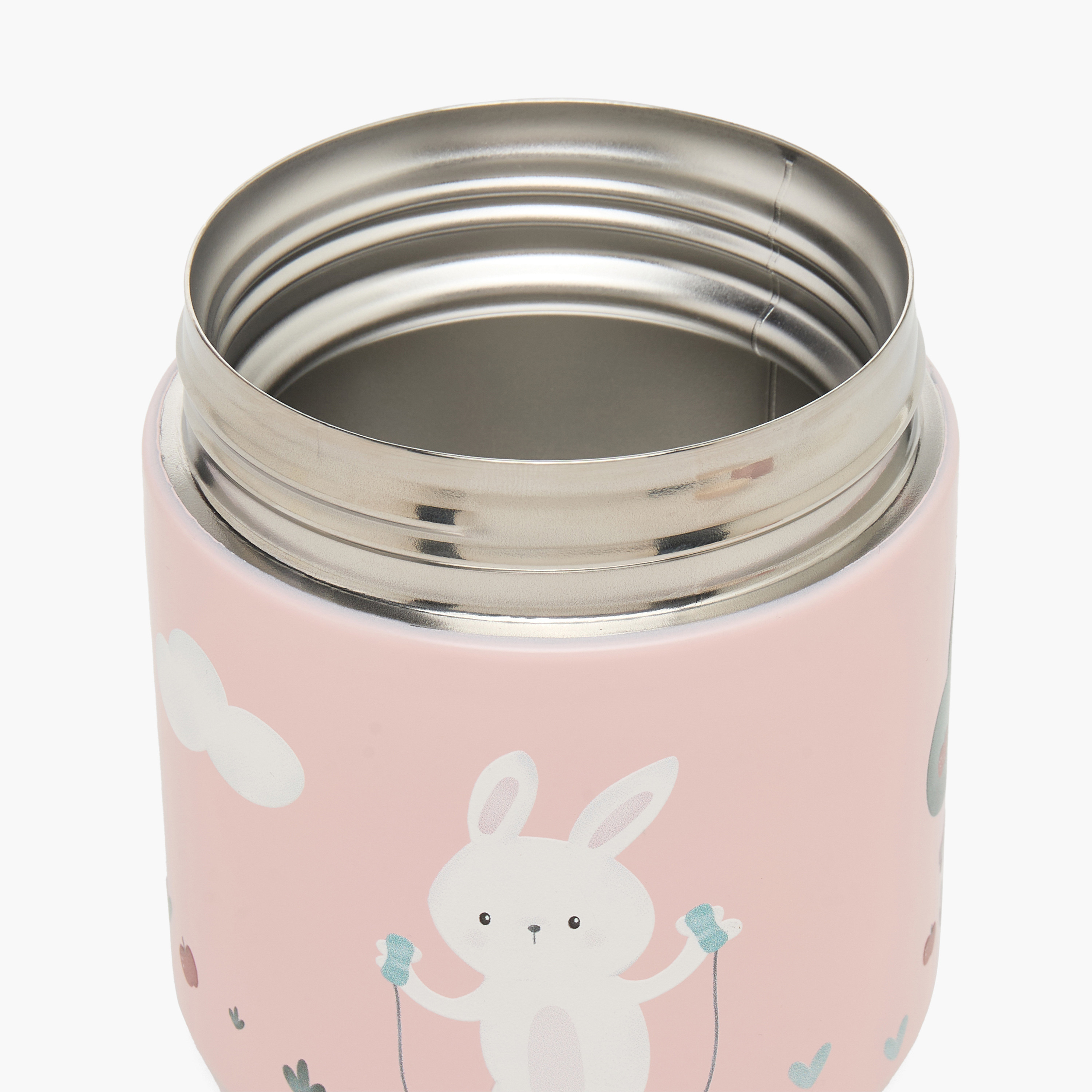 Giggles Bunny Print Food Jar for Girls with Screw Lid - 290 ml-school-lunchessentials-lunchboxes-image-3
