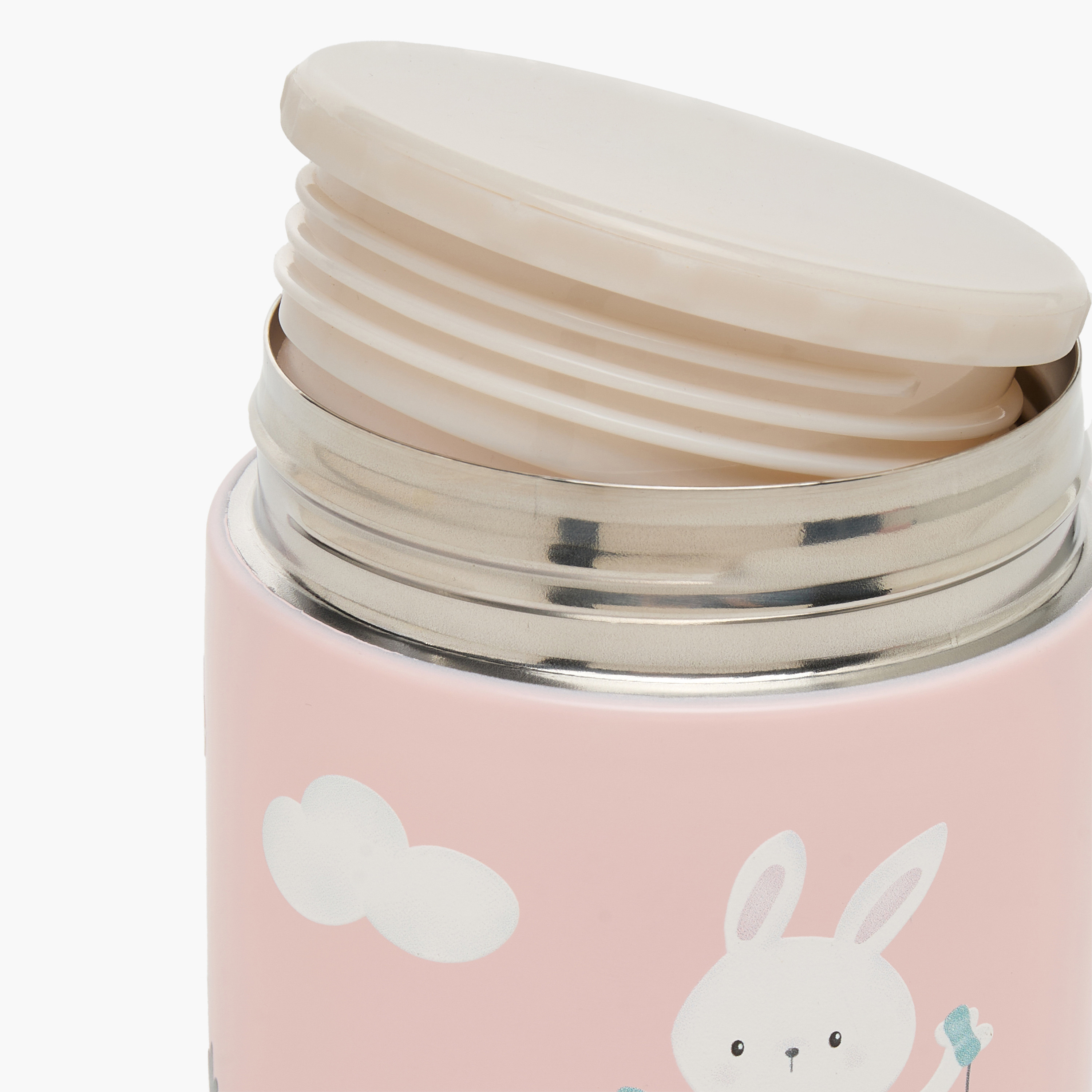 Giggles Bunny Print Food Jar for Girls with Screw Lid - 290 ml-school-lunchessentials-lunchboxes-image-4