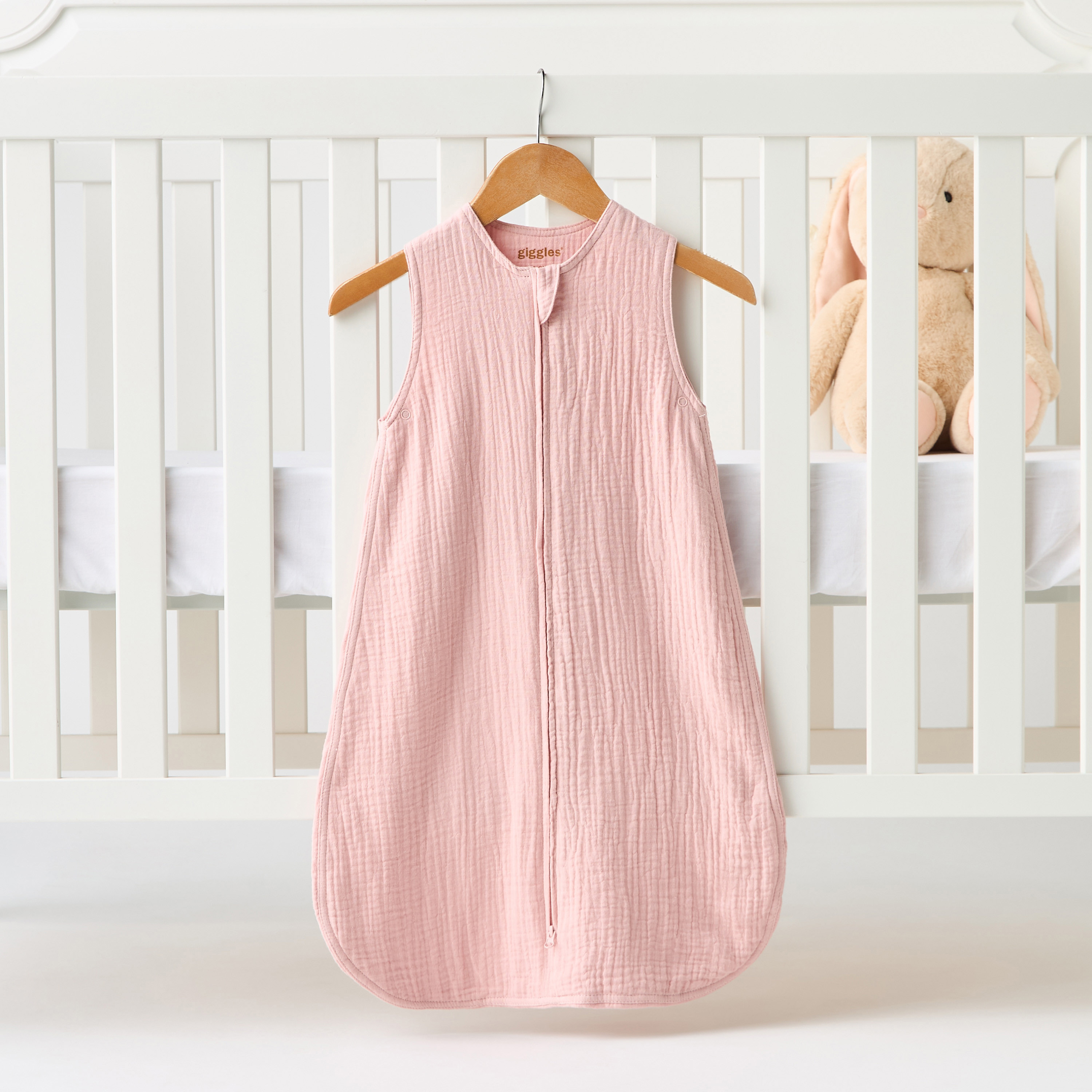 شنطة نوم قطن موسلين بارز الملمس من جيجلز - 70 سم-baby-nursery-blanketsandswaddles-swaddlesandsleepingbags-image-1