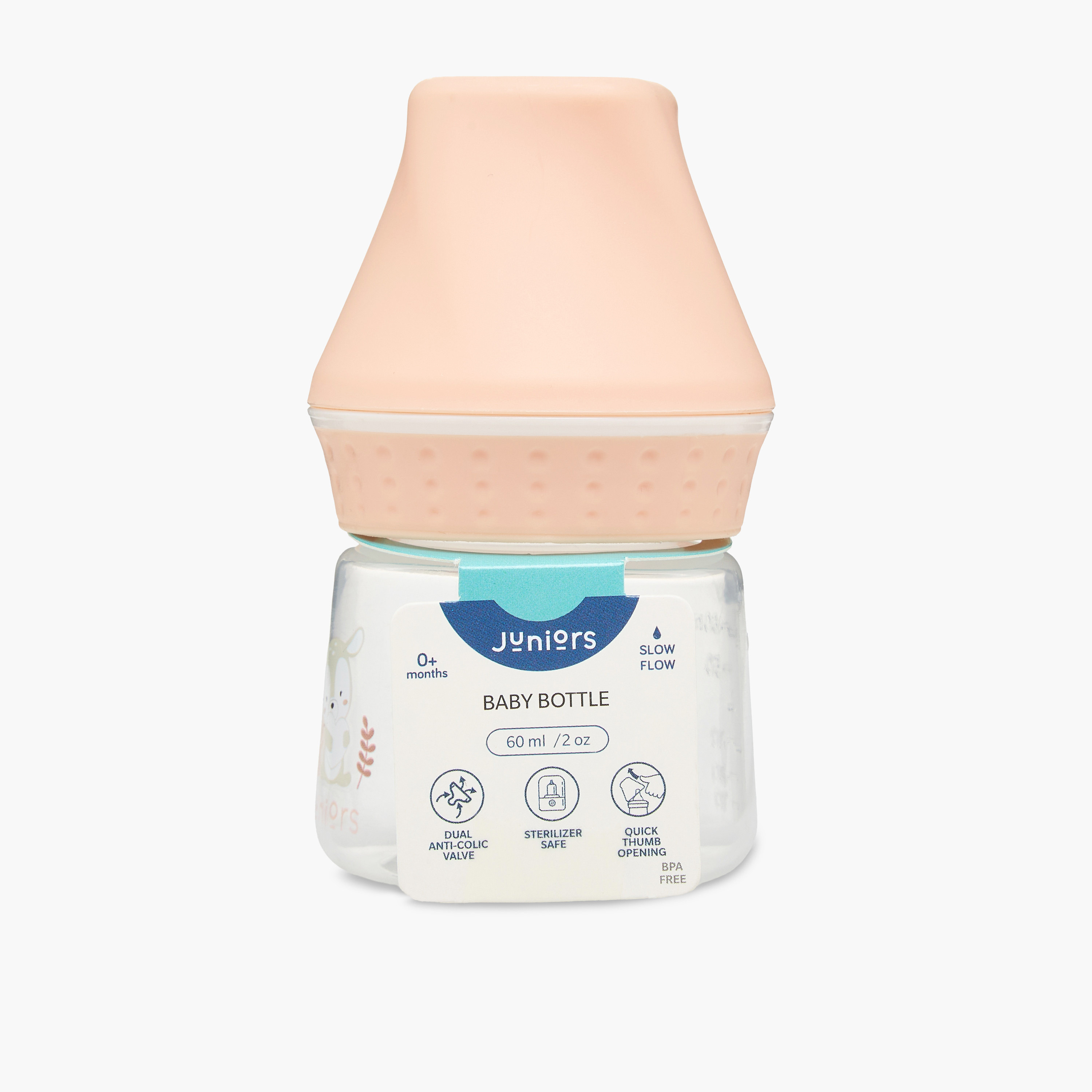 Giggles Anti-Colic Feeding Bottle, 60 ml-baby-feeding-feedingbottles-bottlesandteats-image-9