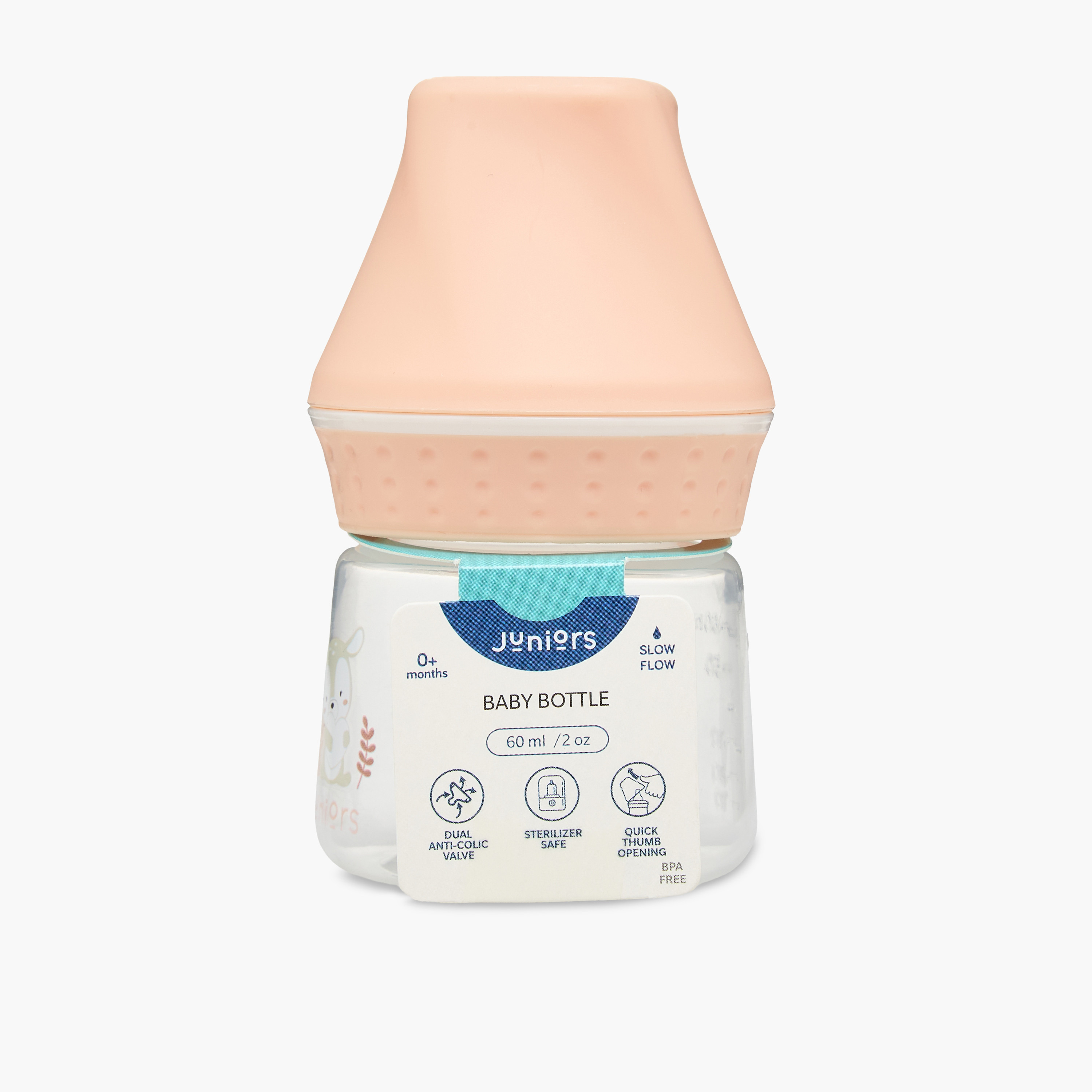 قارورة رضّاعة مضادة للمغص من جيجلز، 60 مل-baby-feeding-feedingbottles-bottlesandteats-image-9