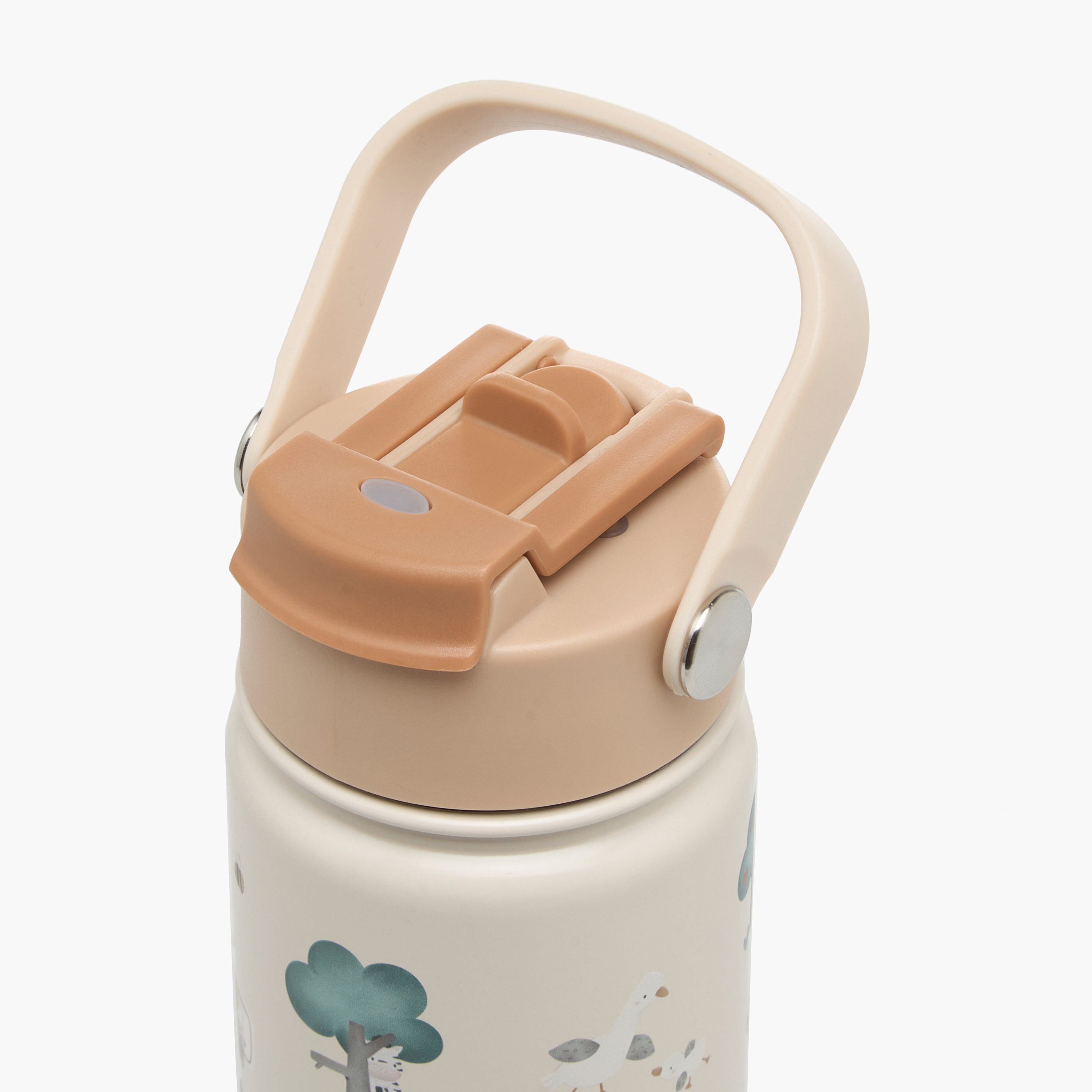 قارورة مياه من الستانلس ستيل بطبعة مع فوهة قابلة للفتح ومقبض حمل من جيجلز - 300 مل-school-waterbottles-image-4