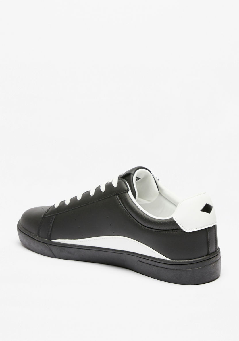 Lee Cooper Men's Perforated Sneakers with Lace-Up Closure-Men%27s Sneakers-image-1