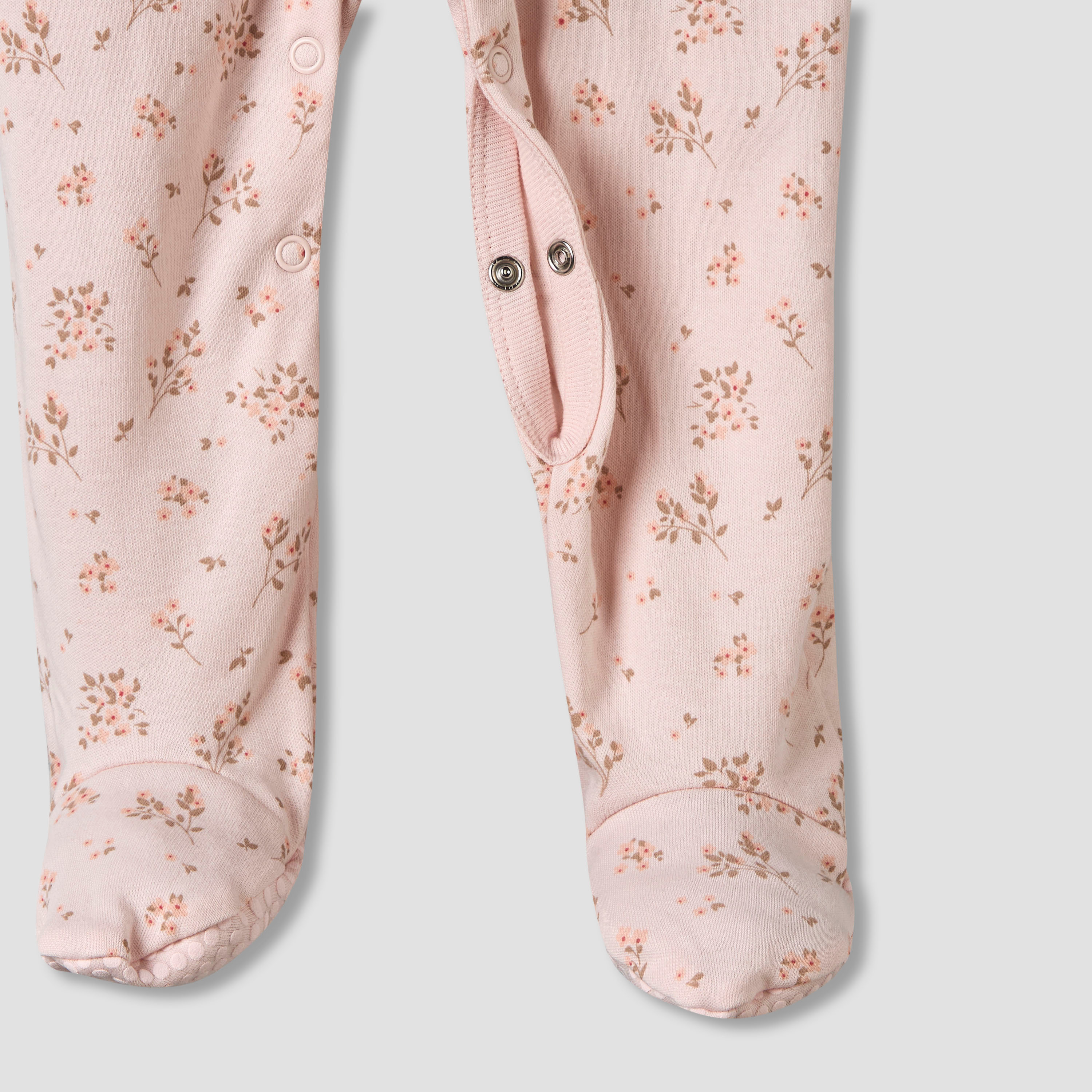 Pack of 3 Juniors Cotton Round Neck Long Sleeve Sleepsuit with Snap Button Closure-baby-girls-clothing-nightwear-sleepsuits-image-7
