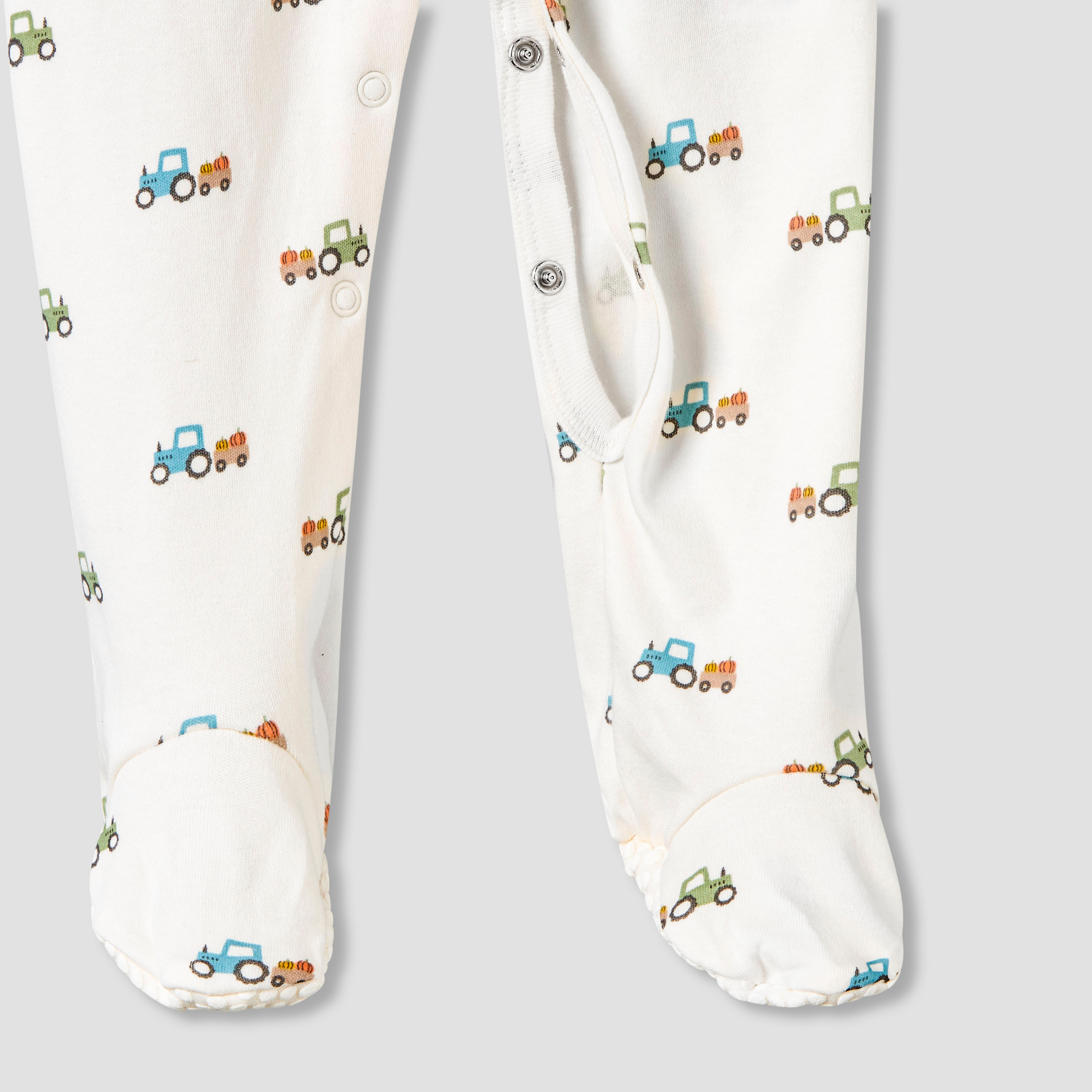 Pack of 3 Juniors Cotton Round Neck Long Sleeve Sleepsuit with Snap Button Closure-baby-boys-clothing-nightwear-sleepsuits-image-7