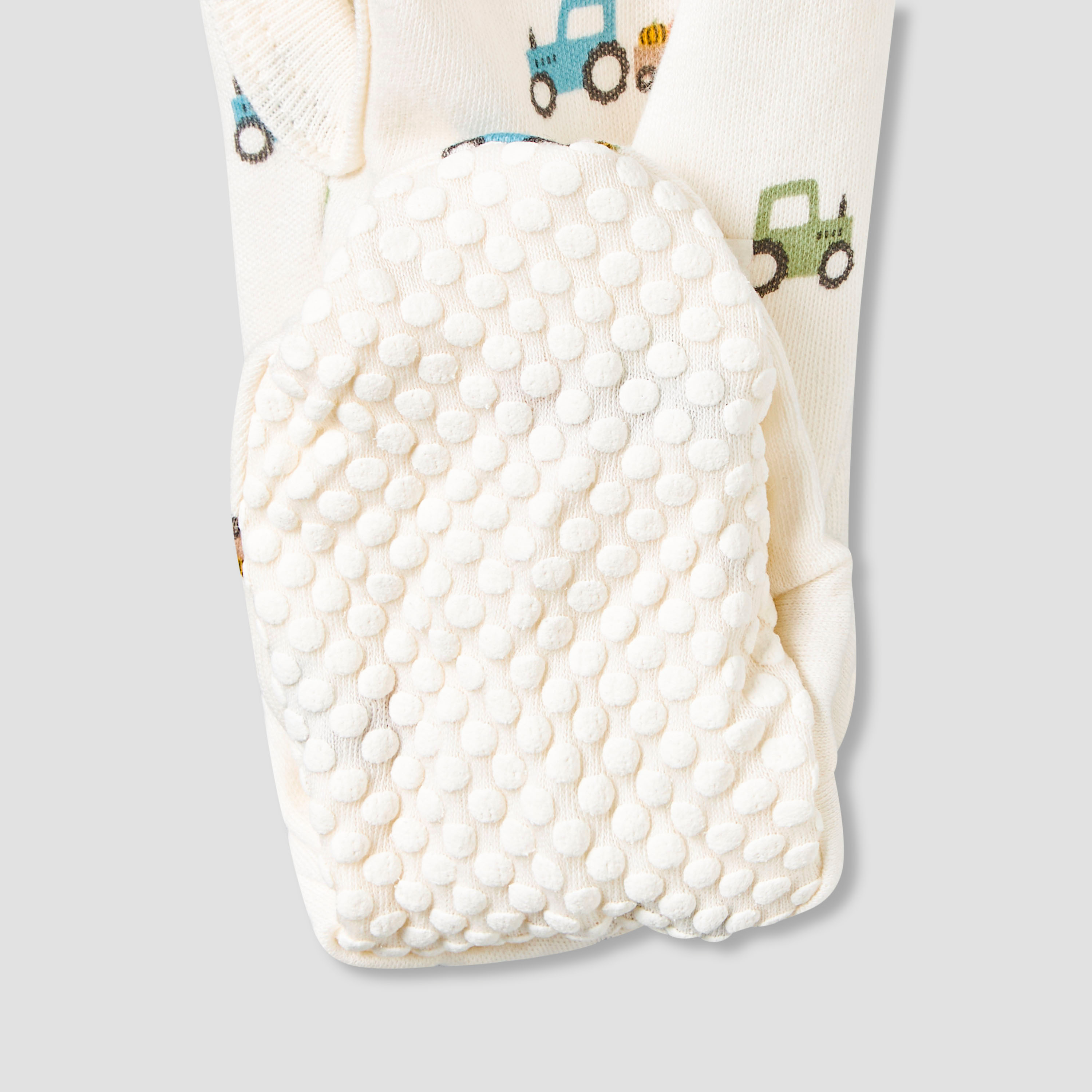 Pack of 3 Juniors Cotton Round Neck Long Sleeve Sleepsuit with Snap Button Closure-baby-boys-clothing-nightwear-sleepsuits-image-8