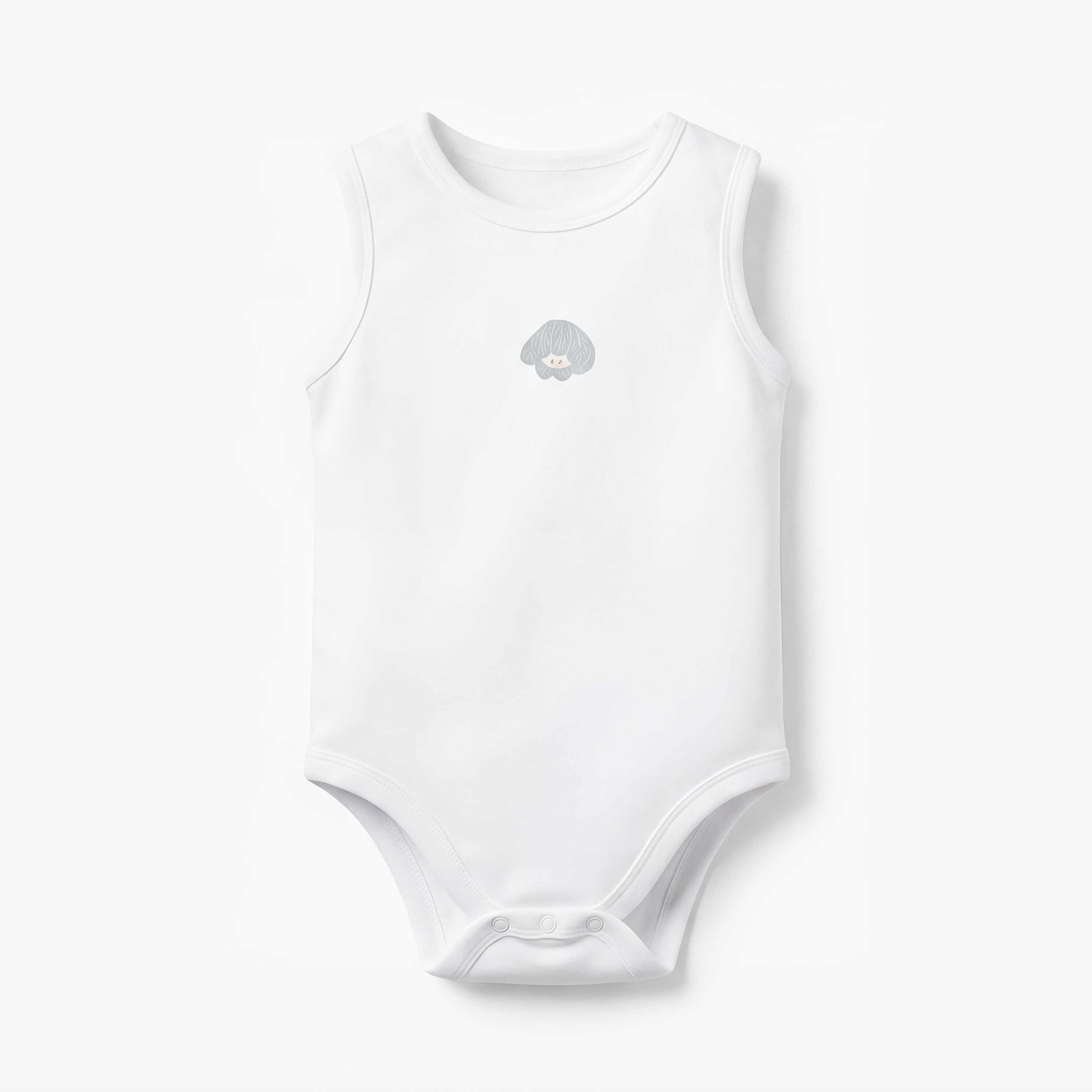 Pack of 5 Juniors Round Neck Sleeveless Bodysuit with Snap Button Closure-baby-boys-clothing-bodysuits-image-4