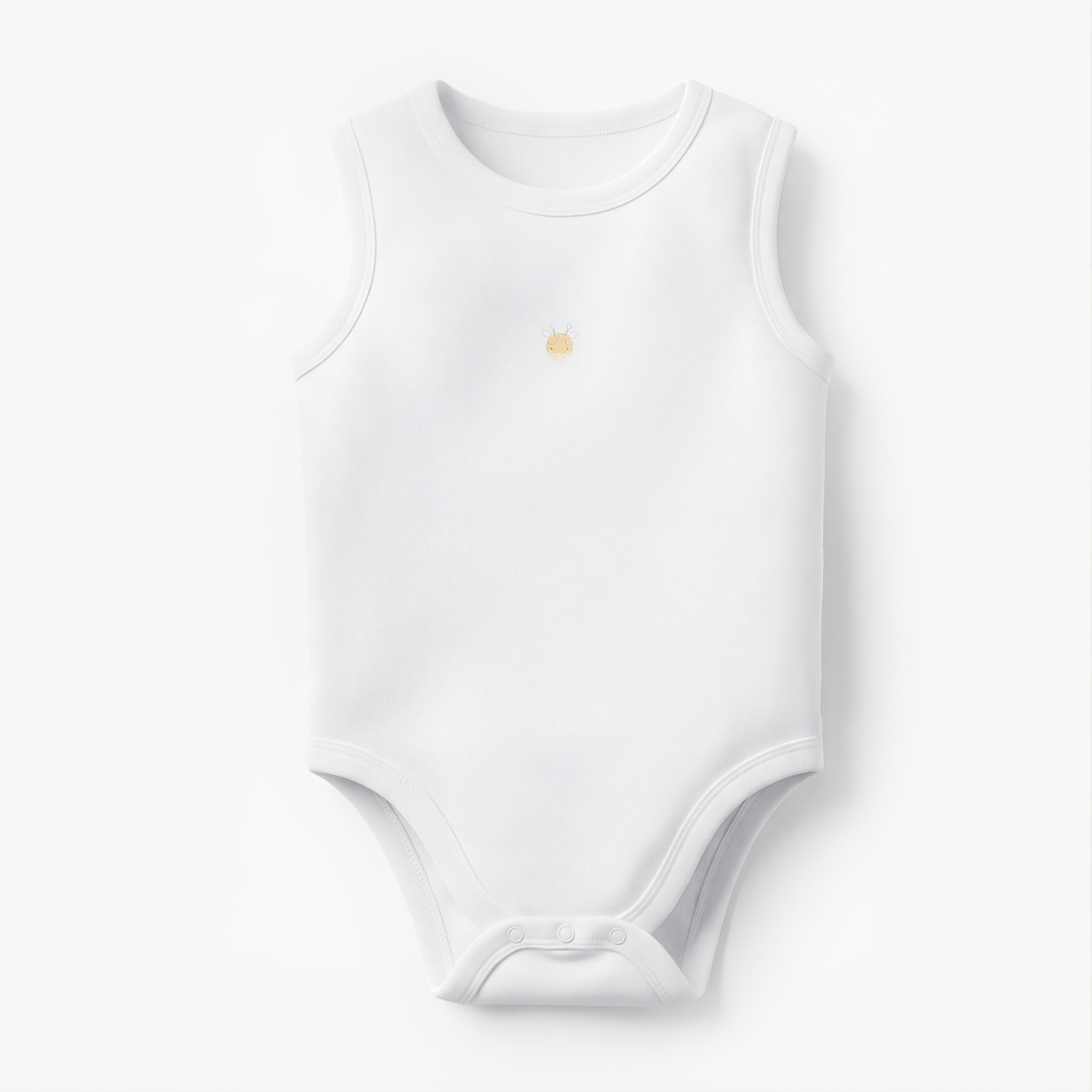Pack of 5 Juniors Round Neck Sleeveless Bodysuit with Snap Button Closure-baby-boys-clothing-bodysuits-image-2