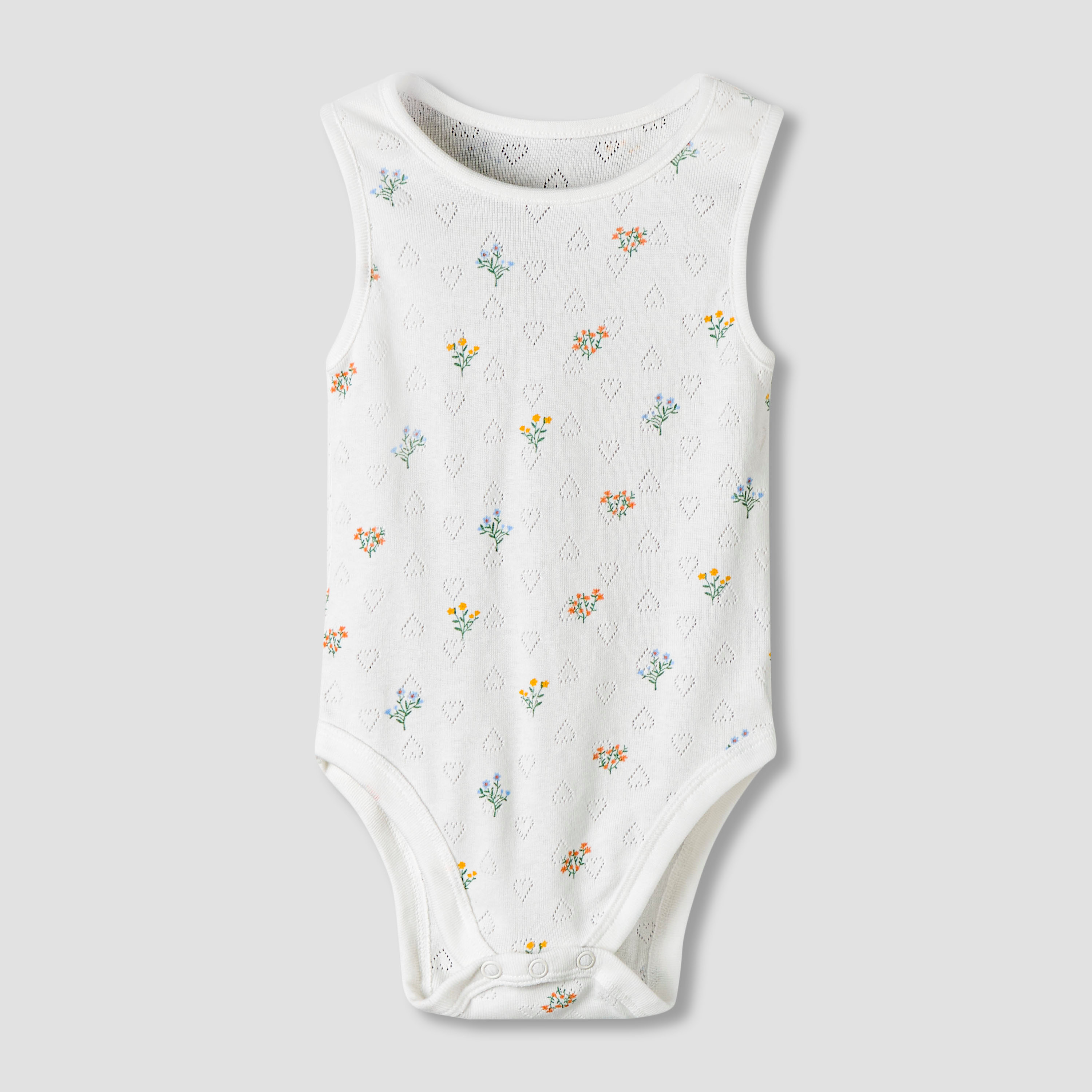 Pack of 7 Juniors Cotton Round Neck Sleeveless Bodysuit with Floral Print-baby-girls-clothing-bodysuits-image-6