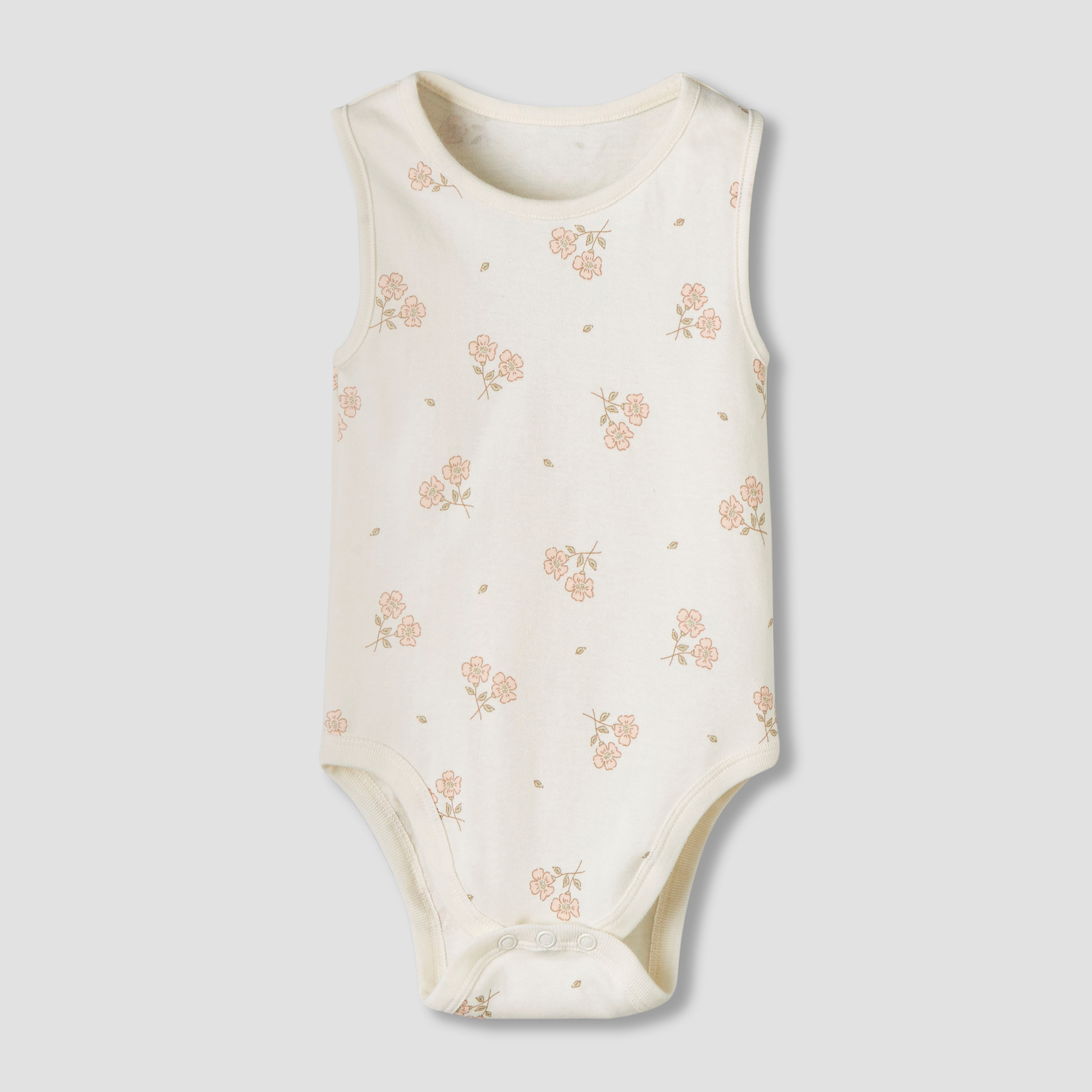 Pack of 7 Juniors Cotton Sleeveless Bodysuit with Floral Bunny Print-baby-girls-clothing-bodysuits-image-3