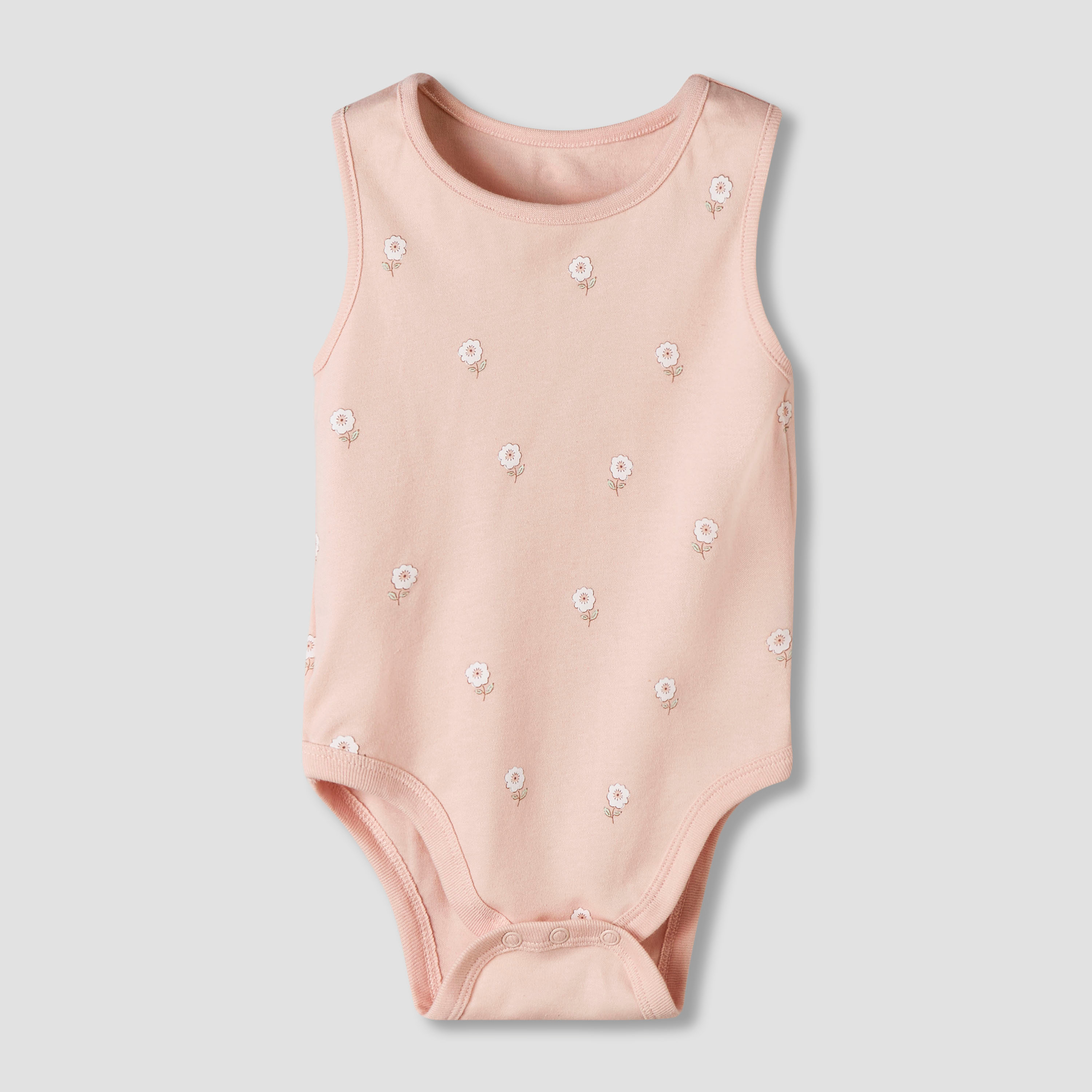 Pack of 7 Juniors Cotton Sleeveless Bodysuit with Floral Bunny Print-baby-girls-clothing-bodysuits-image-5