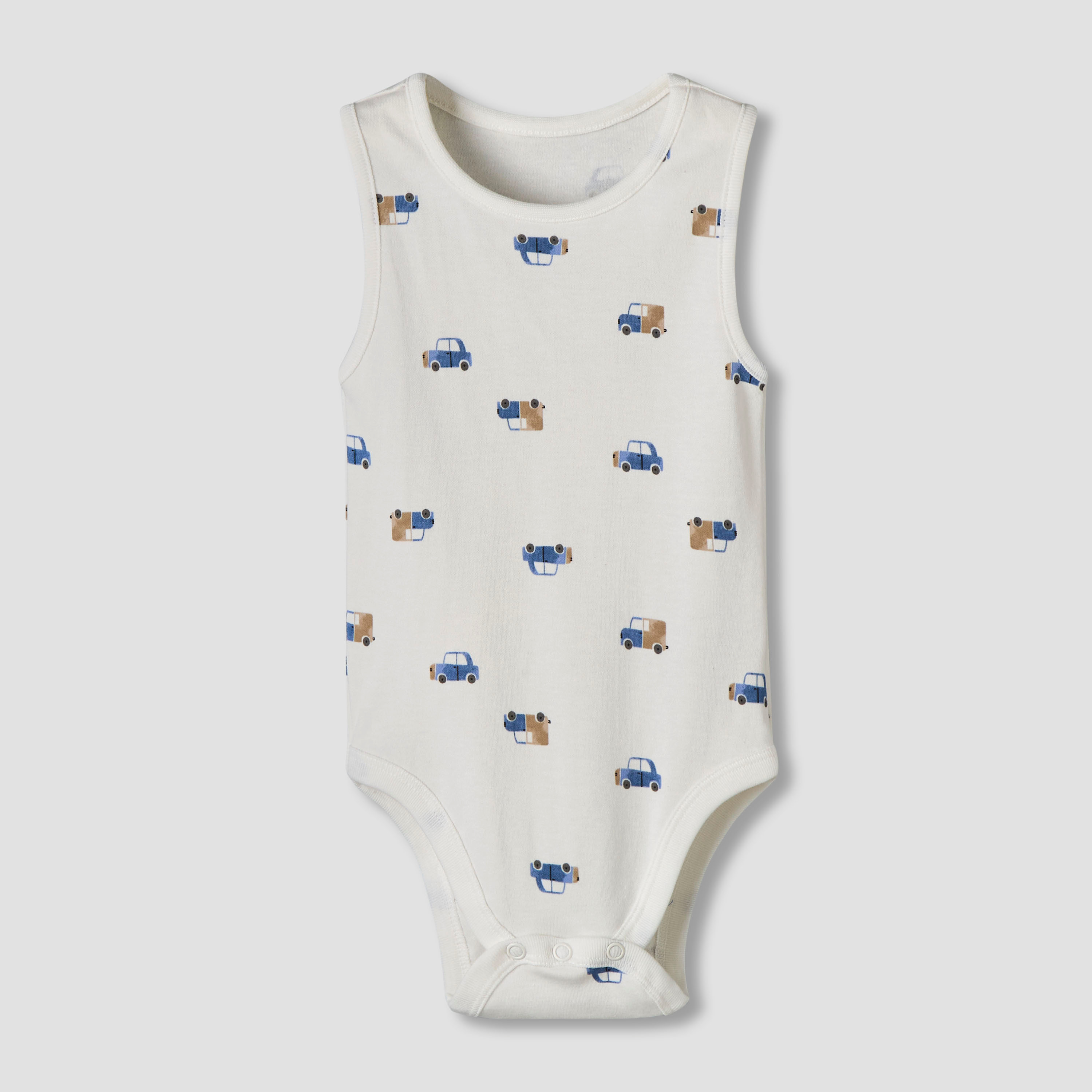 Pack of 7 Juniors Cotton Sleeveless Bodysuit with Vehicle Print-baby-boys-clothing-bodysuits-image-4