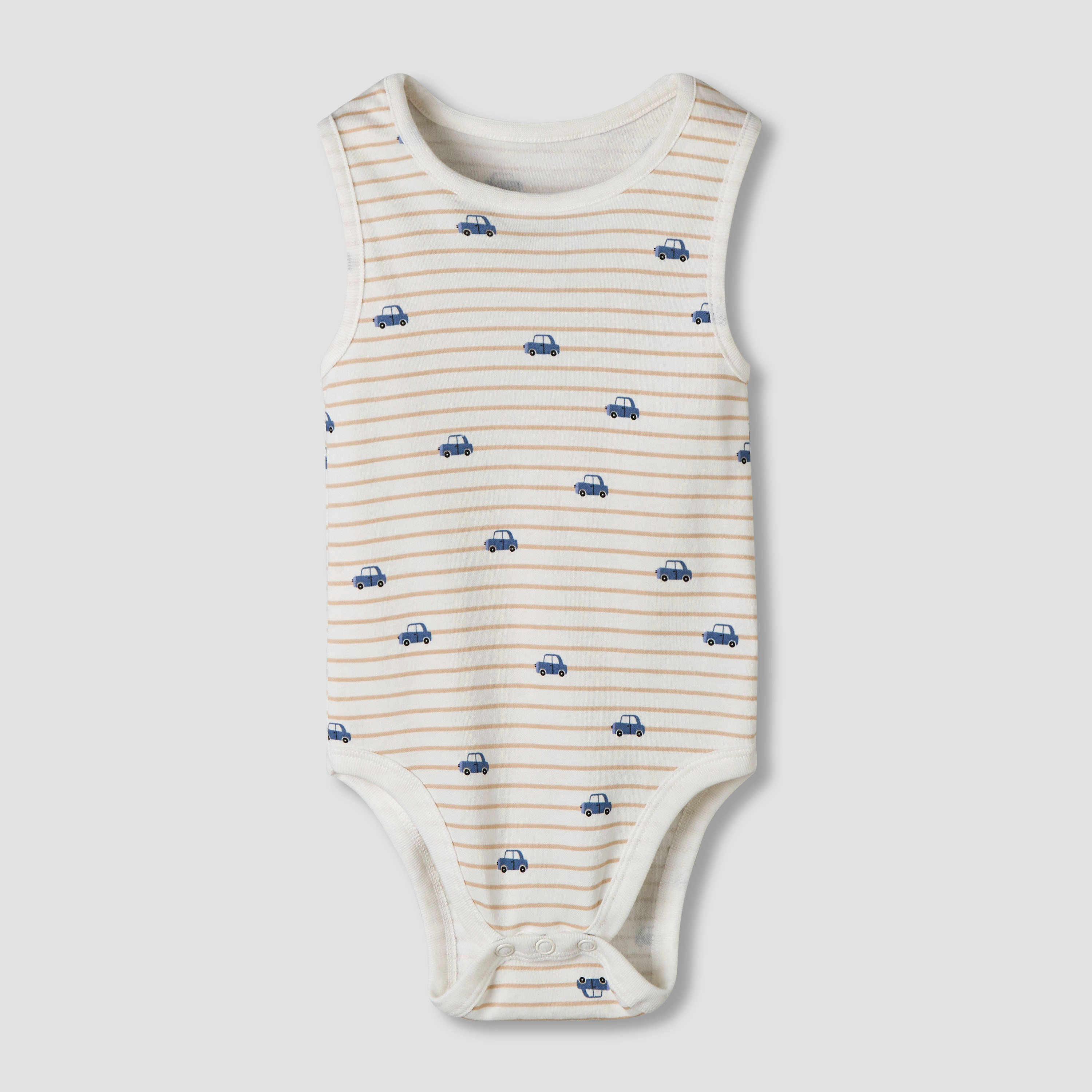 Pack of 7 Juniors Cotton Sleeveless Bodysuit with Vehicle Print-baby-boys-clothing-bodysuits-image-5