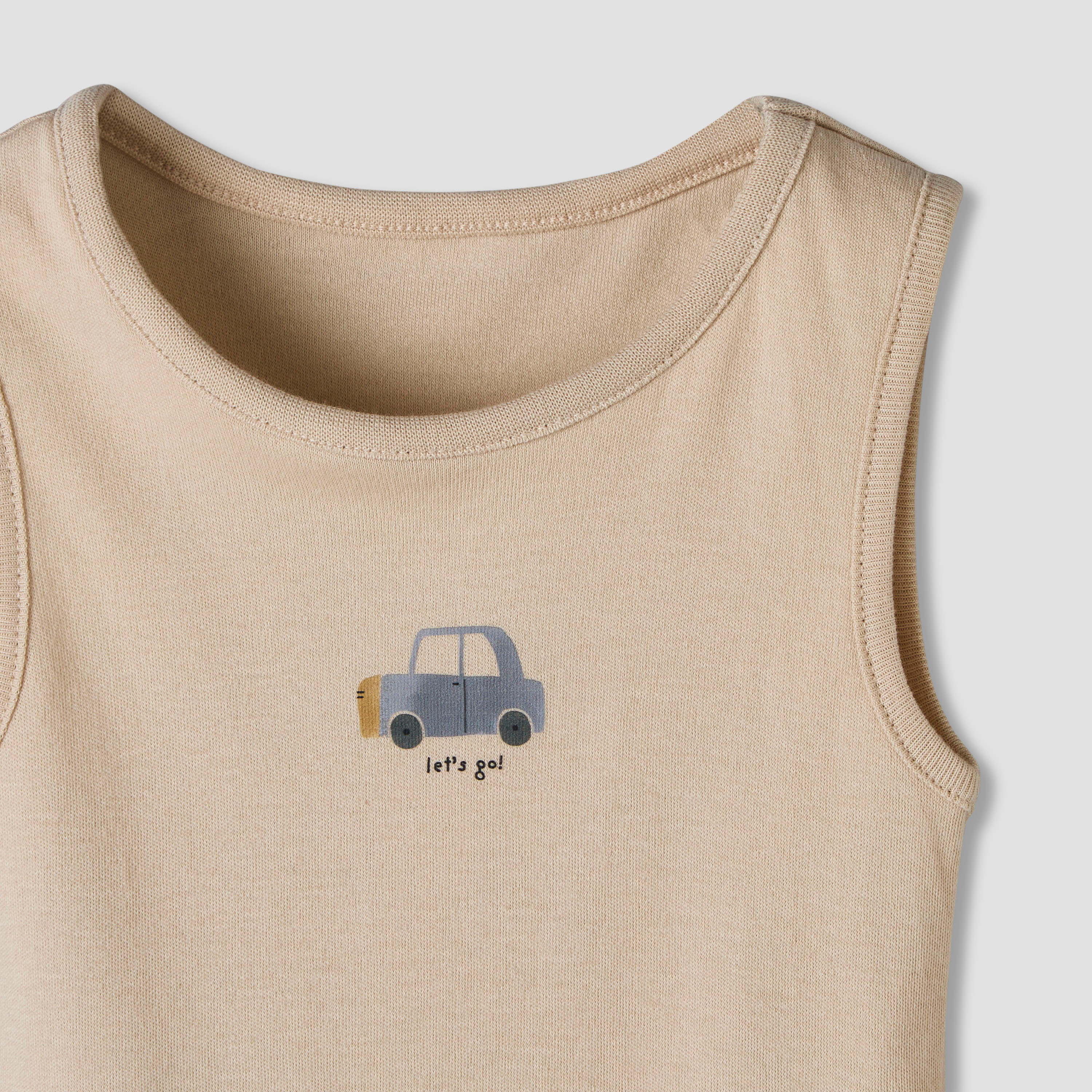Pack of 7 Juniors Cotton Sleeveless Bodysuit with Vehicle Print-baby-boys-clothing-bodysuits-image-7