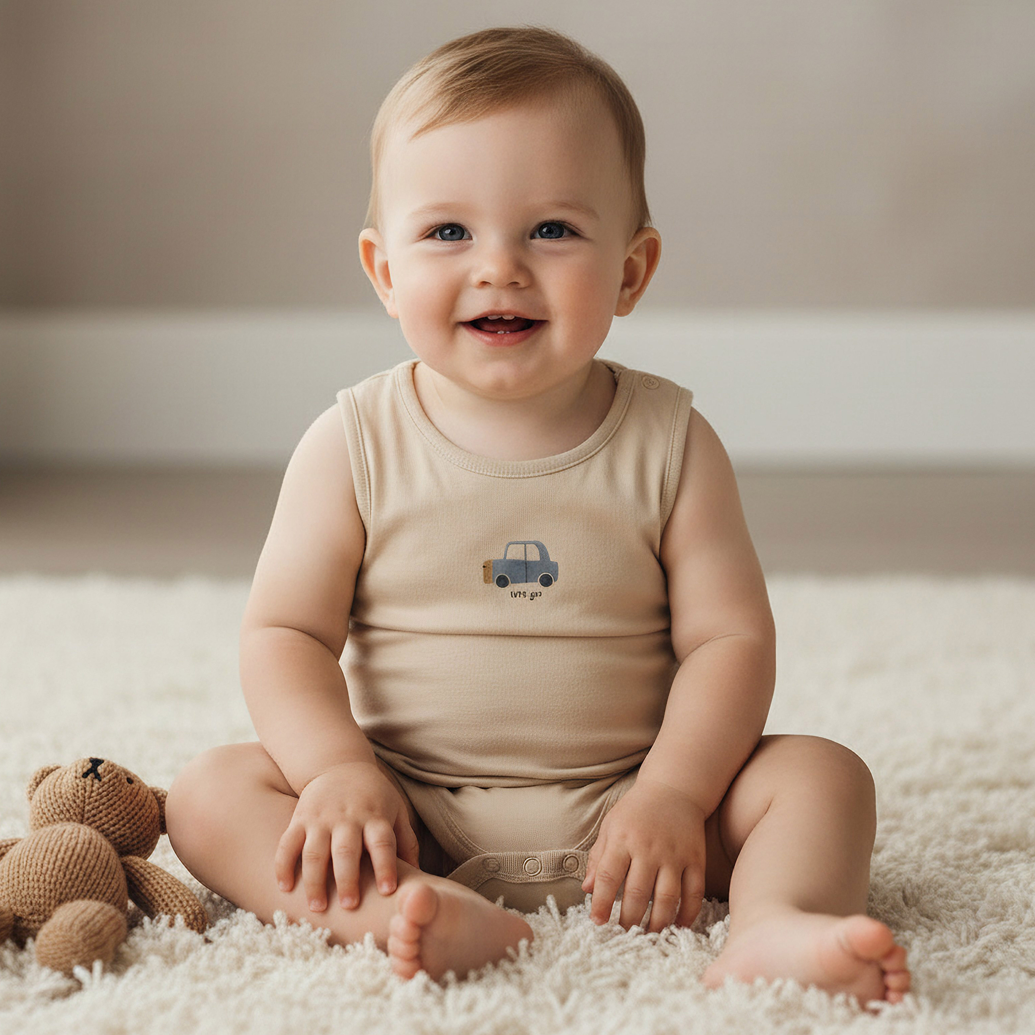 Pack of 7 Juniors Cotton Sleeveless Bodysuit with Vehicle Print-baby-boys-clothing-bodysuits-image-2
