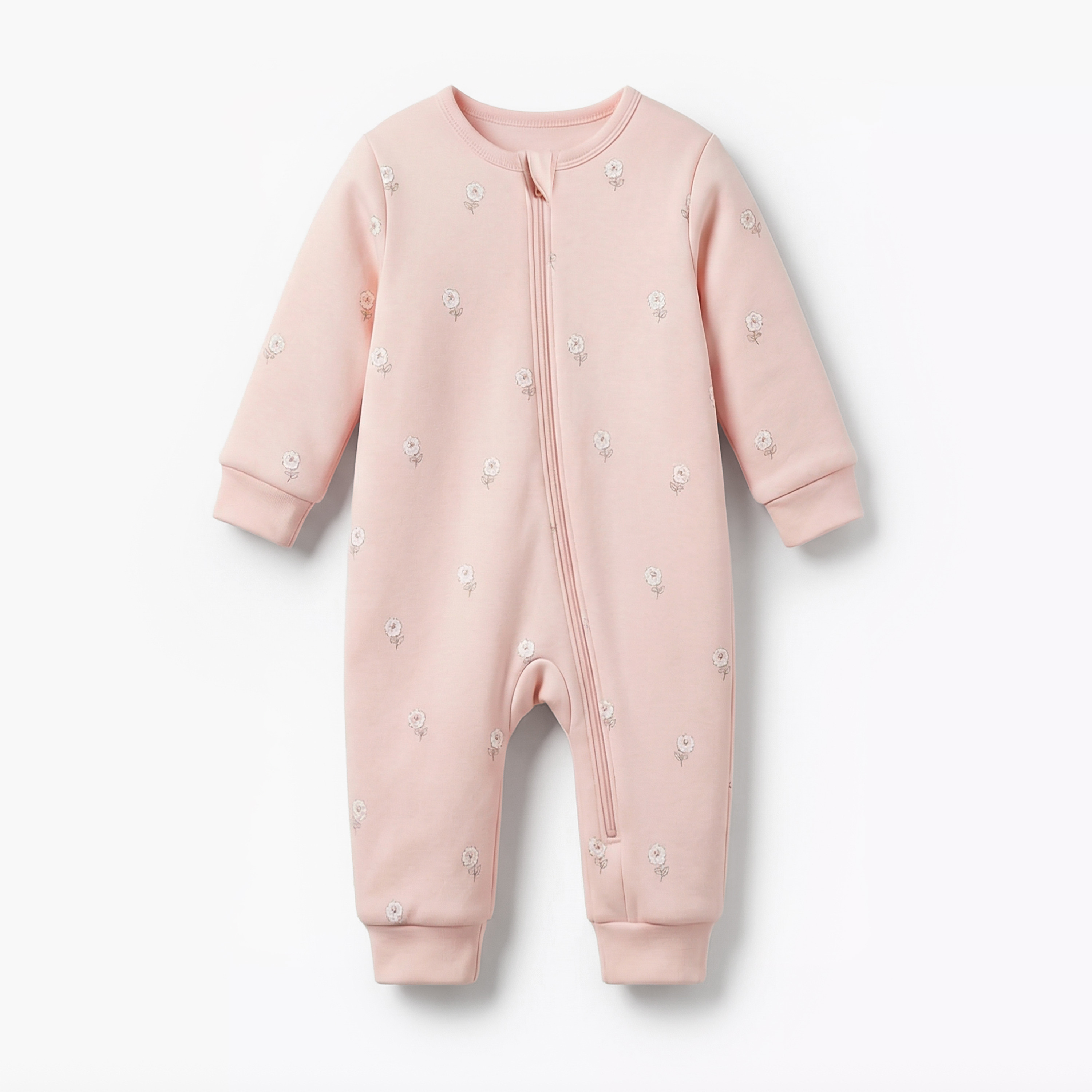 Pack of 3 Juniors Cotton Round Neck Long Sleeves Sleepsuit with Print-baby-girls-clothing-nightwear-sleepsuits-image-5