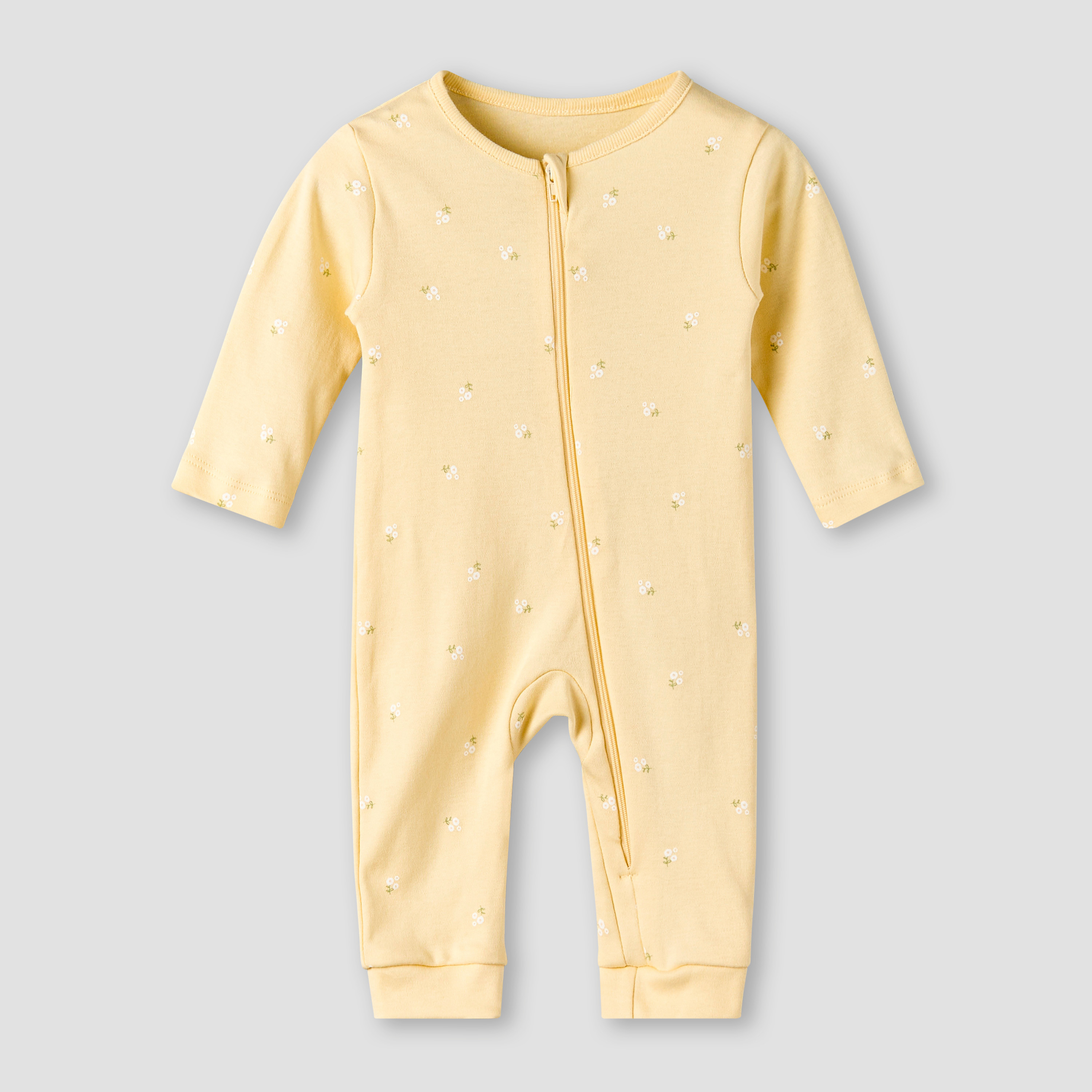 Pack of 3 Juniors Cotton Long Sleeves Sleepsuit with Floral Print-baby-girls-clothing-nightwear-sleepsuits-image-2