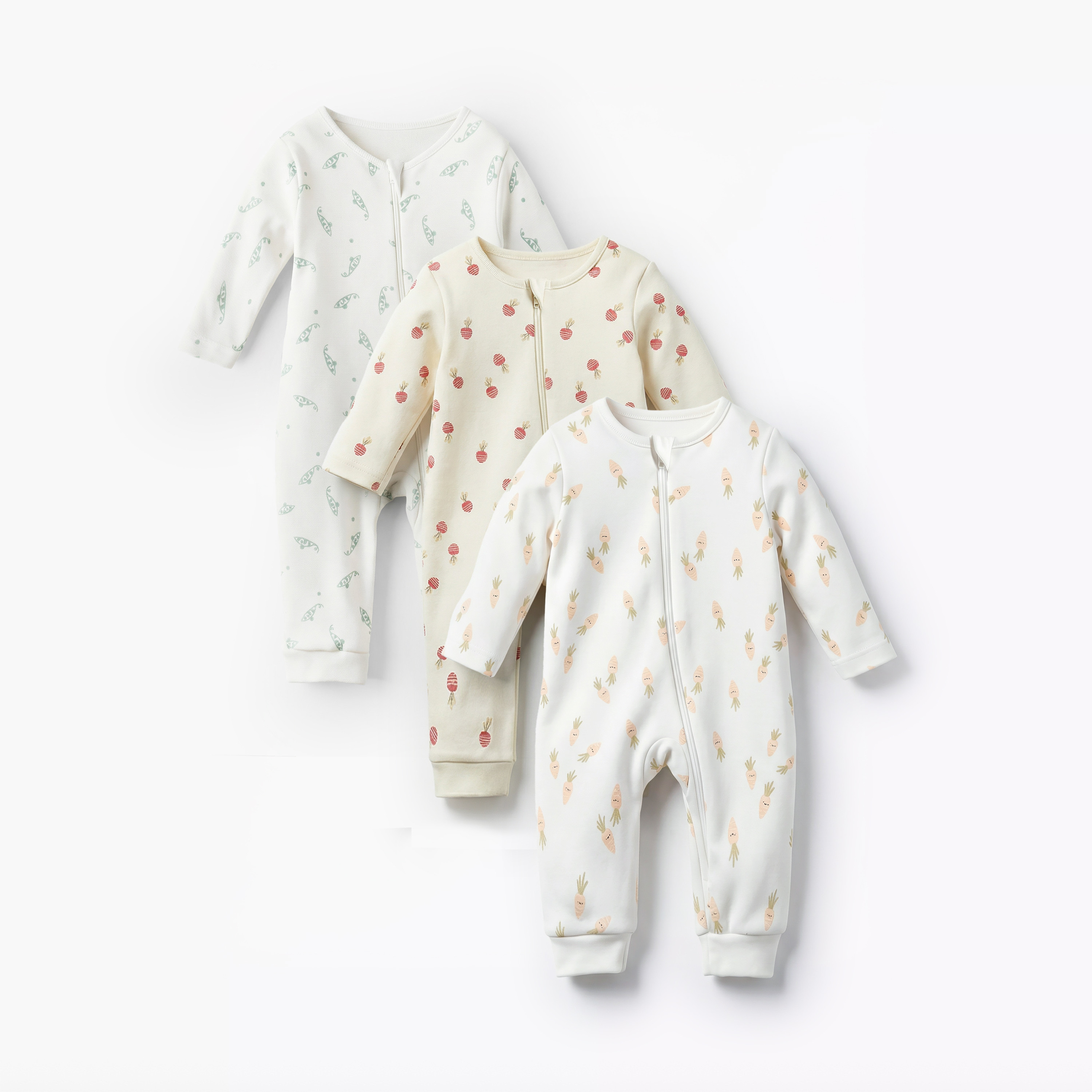 بدلة نوم قطن بأكمام طويلة وطبعات من جونيورز - عبوة من 3 قطع-baby-boys-clothing-nightwear-sleepsuits-image-1