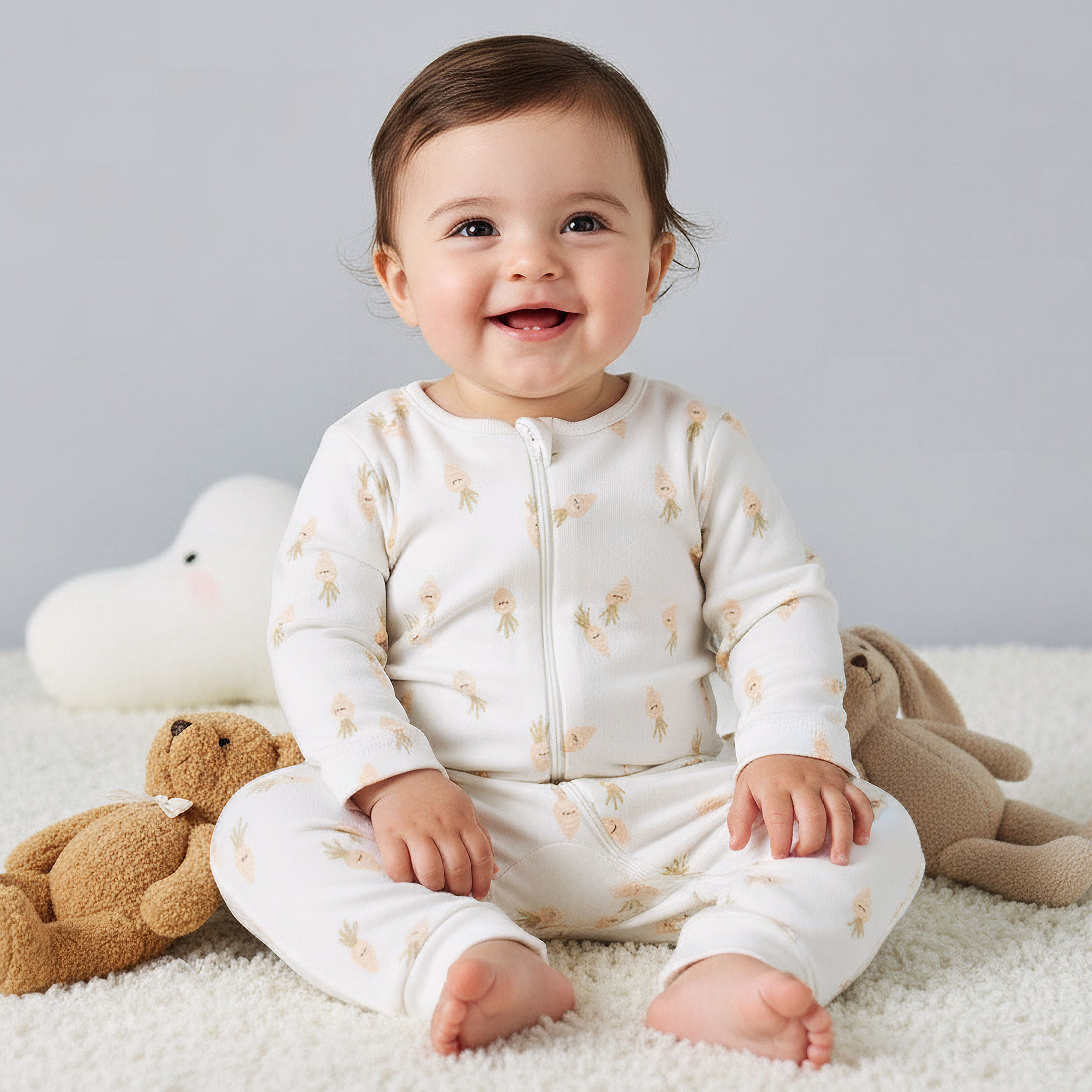 بدلة نوم قطن بأكمام طويلة وطبعات من جونيورز - عبوة من 3 قطع-baby-boys-clothing-nightwear-sleepsuits-image-2
