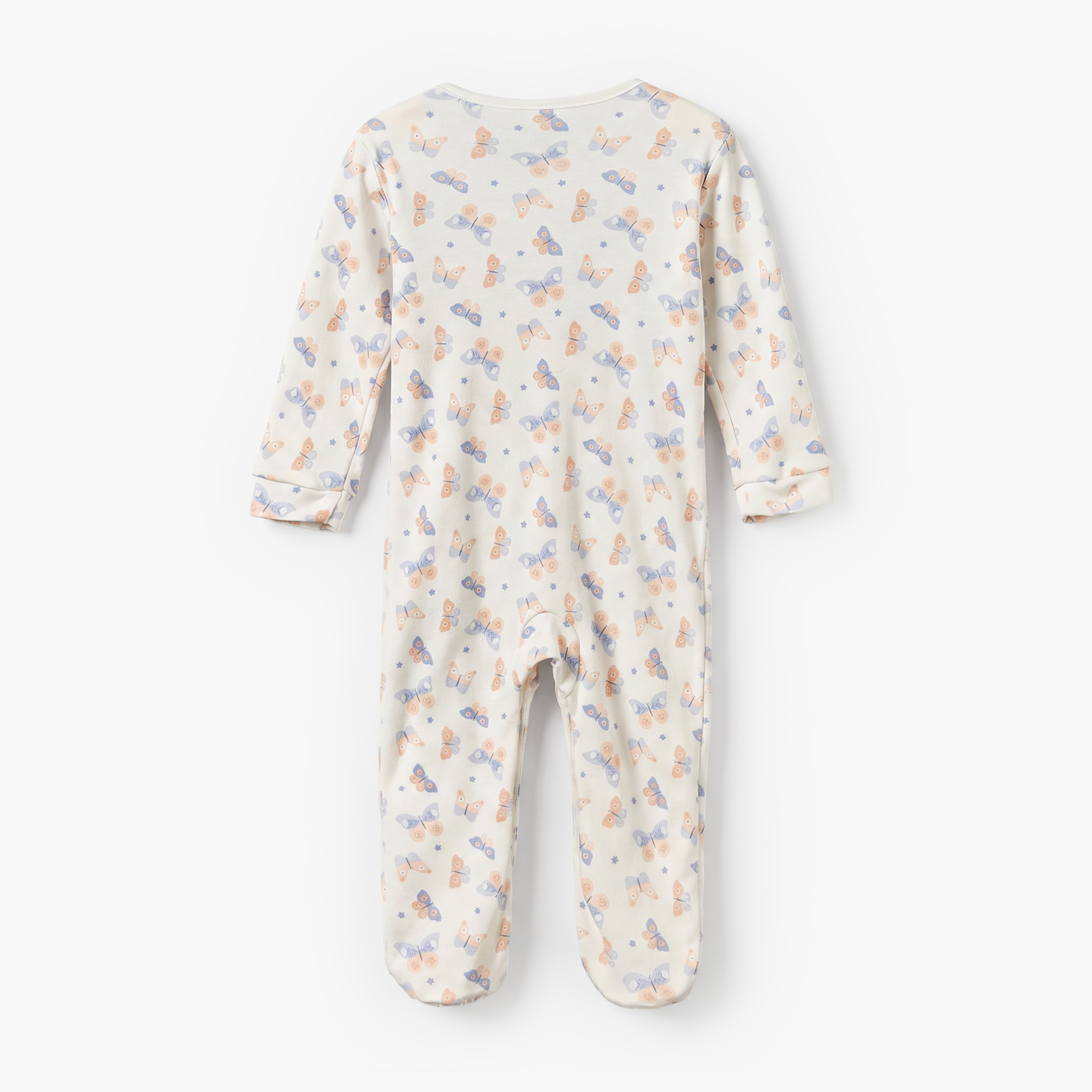 Pack of 3 Juniors Cotton Crew Neck Long Sleeves Sleepsuit with Assorted Print-baby-girls-clothing-nightwear-sleepsuits-image-6