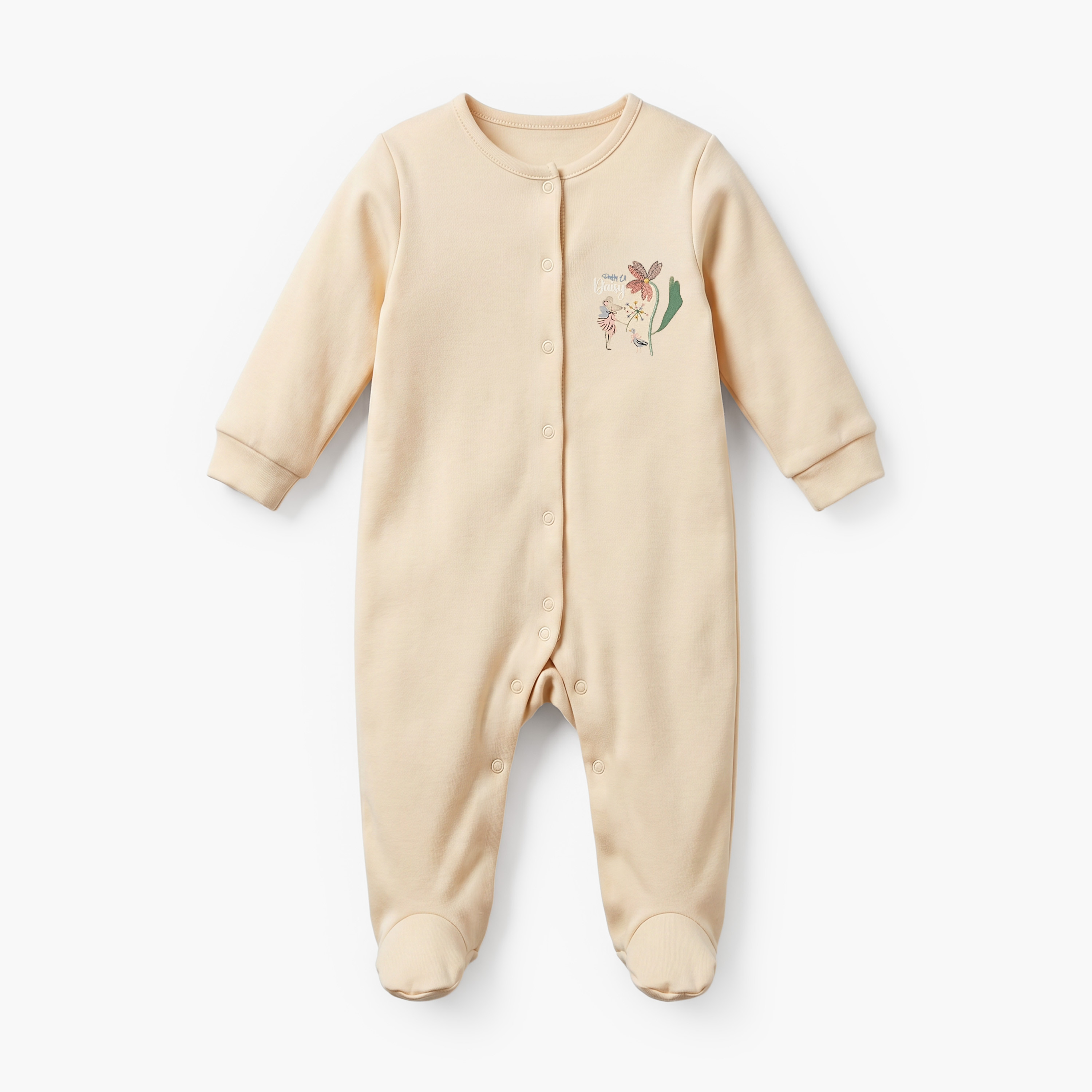 Pack of 3 Juniors Cotton Crew Neck Long Sleeves Sleepsuit with Floral Print-baby-girls-clothing-nightwear-sleepsuits-image-6
