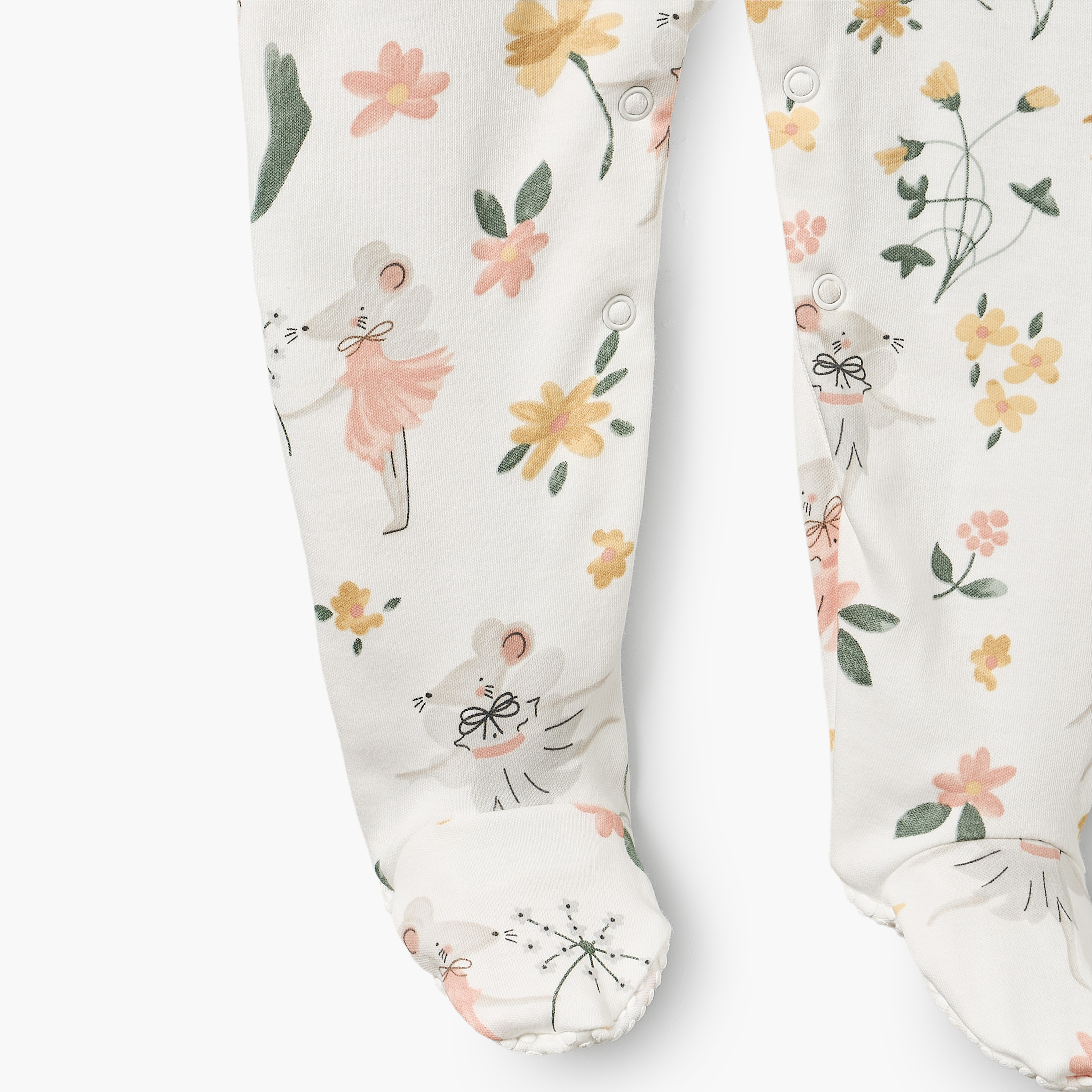 Pack of 3 Juniors Cotton Crew Neck Long Sleeves Sleepsuit with Floral Print-baby-girls-clothing-nightwear-sleepsuits-image-9