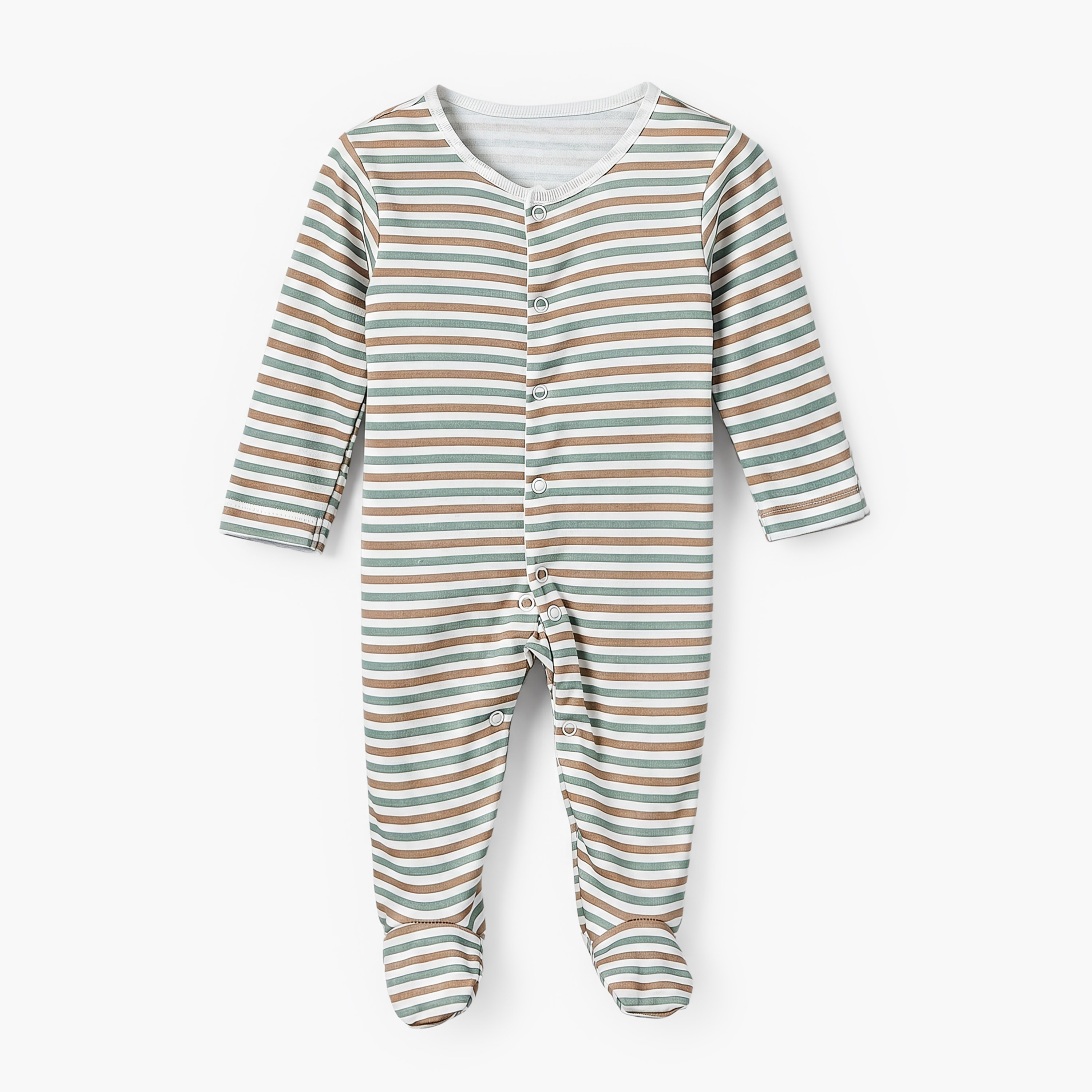 بدلات نوم قطن بطبعات ديناصور وياقة ضيقة وأكمام طويلة من جونيورز - عبوة 3 قطع-baby-boys-clothing-nightwear-sleepsuits-image-4