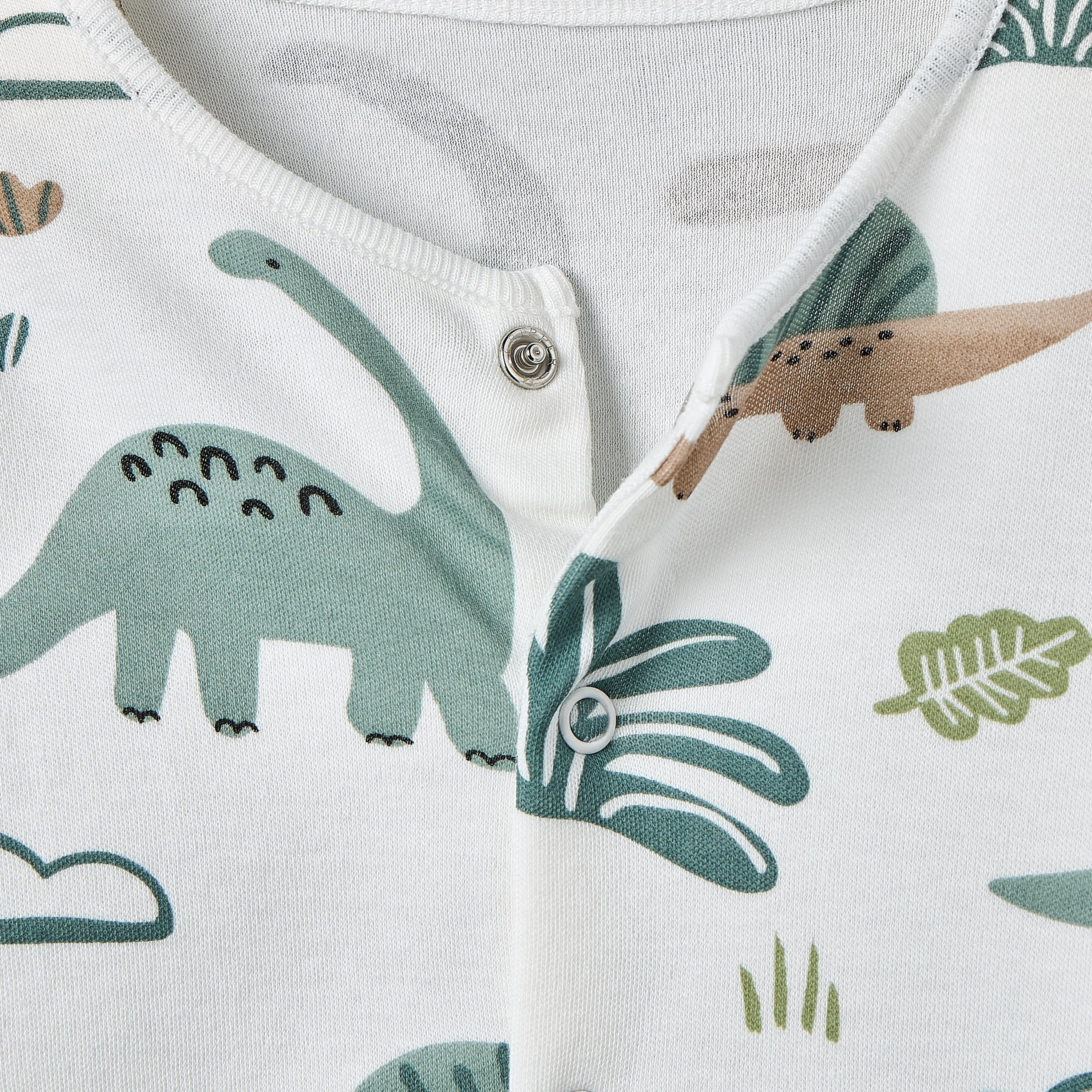 بدلات نوم قطن بطبعات ديناصور وياقة ضيقة وأكمام طويلة من جونيورز - عبوة 3 قطع-baby-boys-clothing-nightwear-sleepsuits-image-7