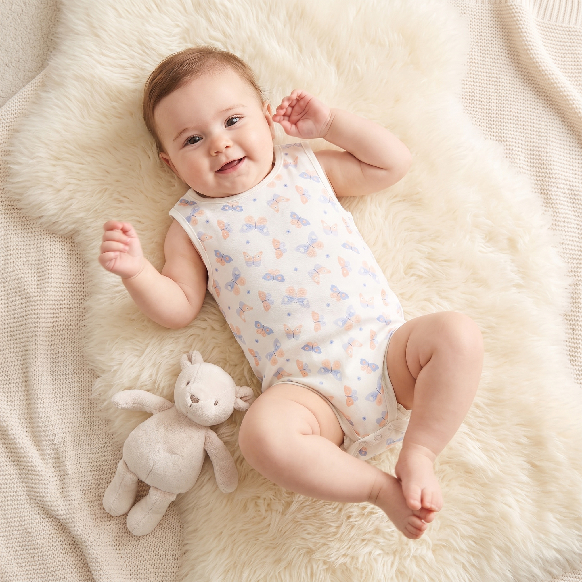 Pack of 5 Juniors Cotton Round Neck Sleeveless Bodysuit with Print-baby-girls-clothing-bodysuits-image-2
