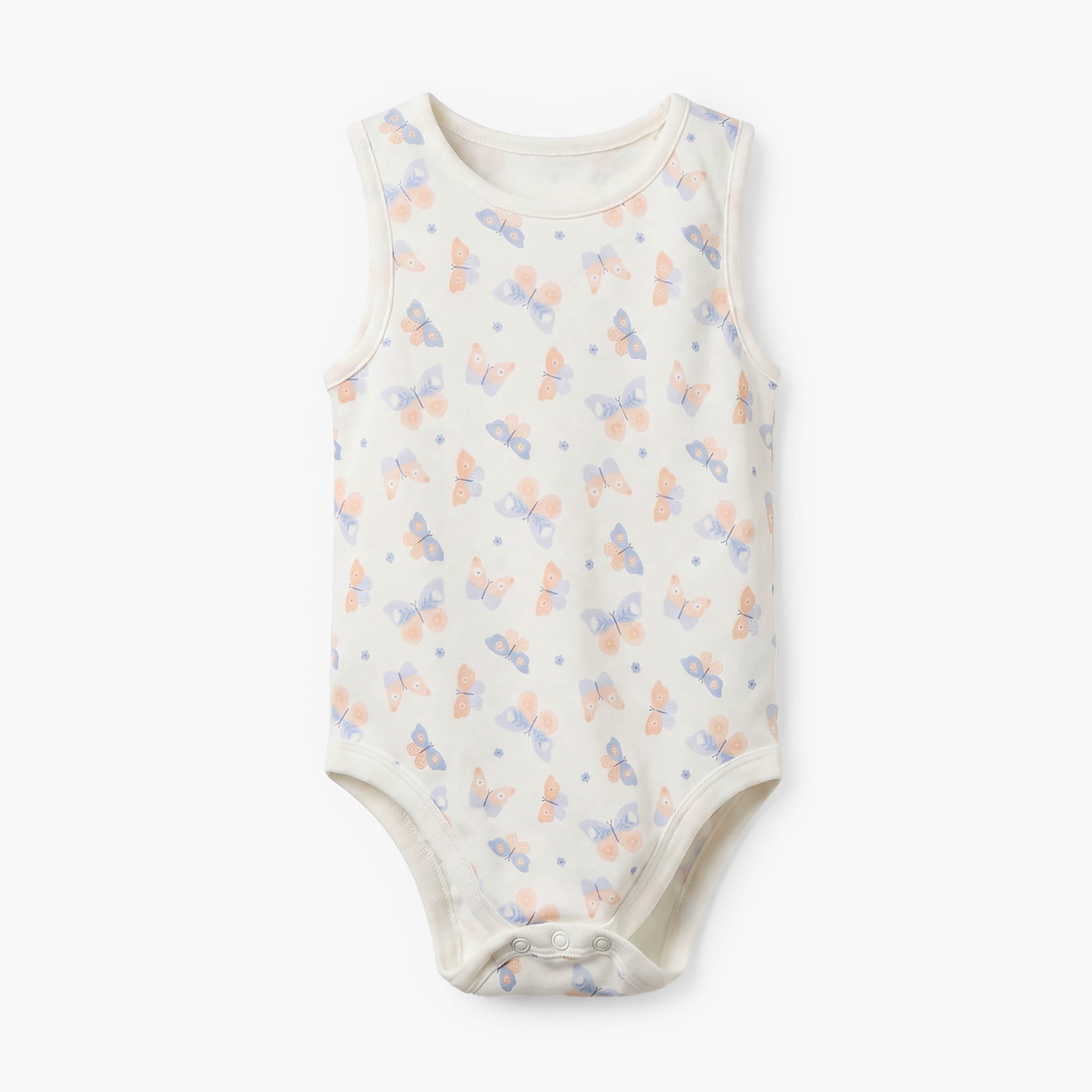 Pack of 5 Juniors Cotton Round Neck Sleeveless Bodysuit with Print-baby-girls-clothing-bodysuits-image-3