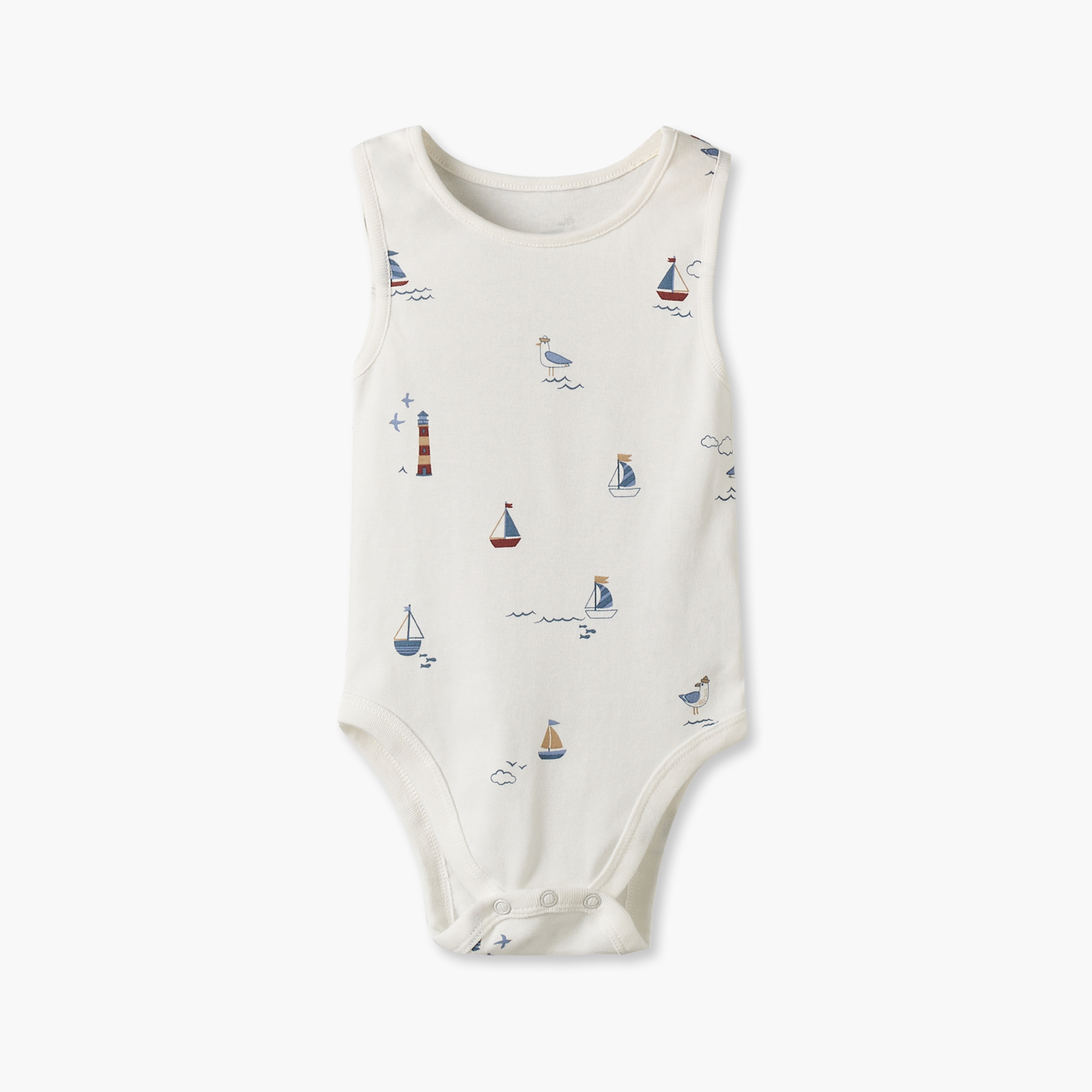 Pack of 5 Juniors Crew Neck Sleeveless Bodysuit with Assorted Print-baby-boys-clothing-bodysuits-image-7