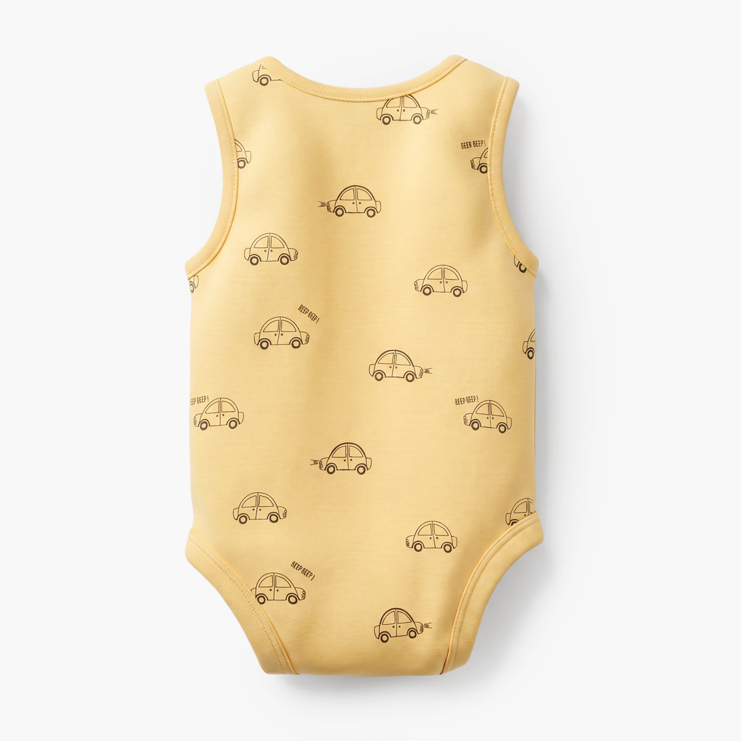 Pack of 7 Juniors Crew Neck Sleeveless Bodysuit with Vehicle Print-baby-boys-clothing-bodysuits-image-6