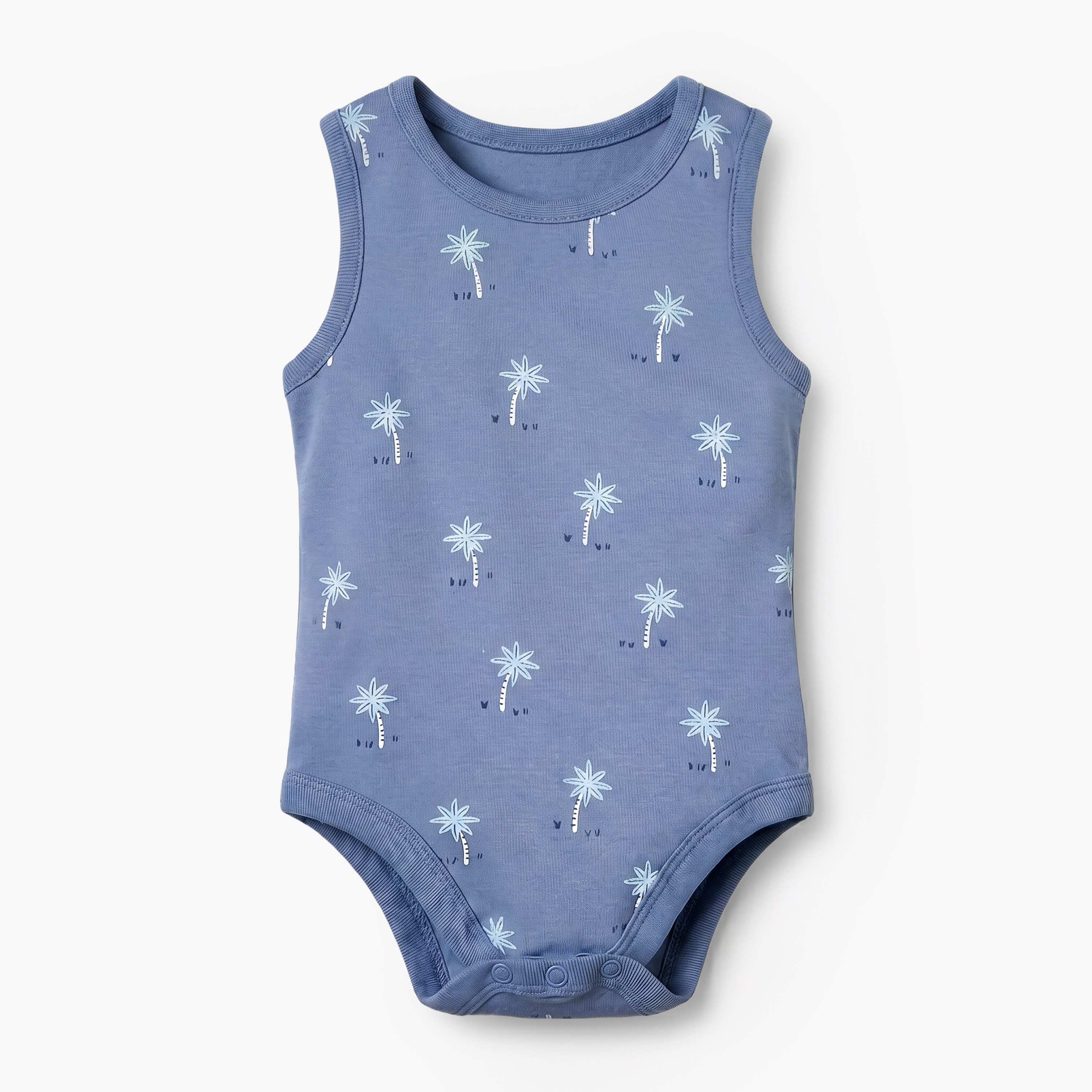 Pack of 7 Juniors Crew Neck Sleeveless Bodysuit with Safari Print-baby-boys-clothing-bodysuits-image-7