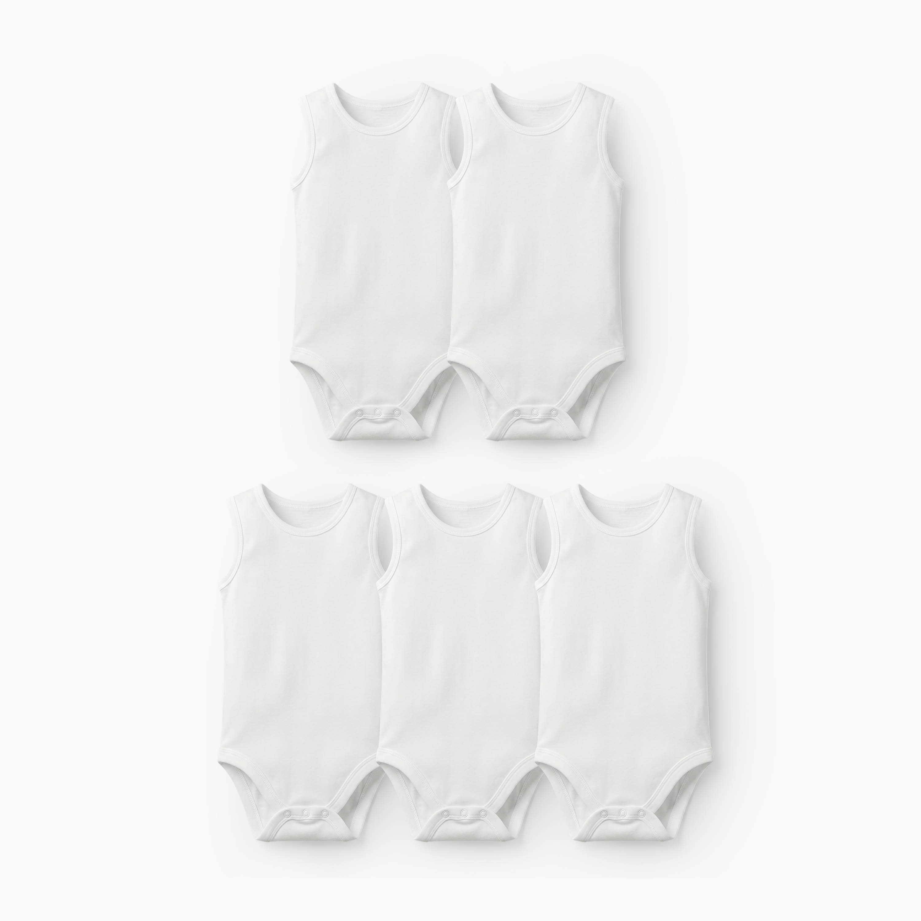 بودي سوت سادة دون أكمام من جونيورز - طقم من 5 قطع-baby-boys-clothing-multipacks-image-1